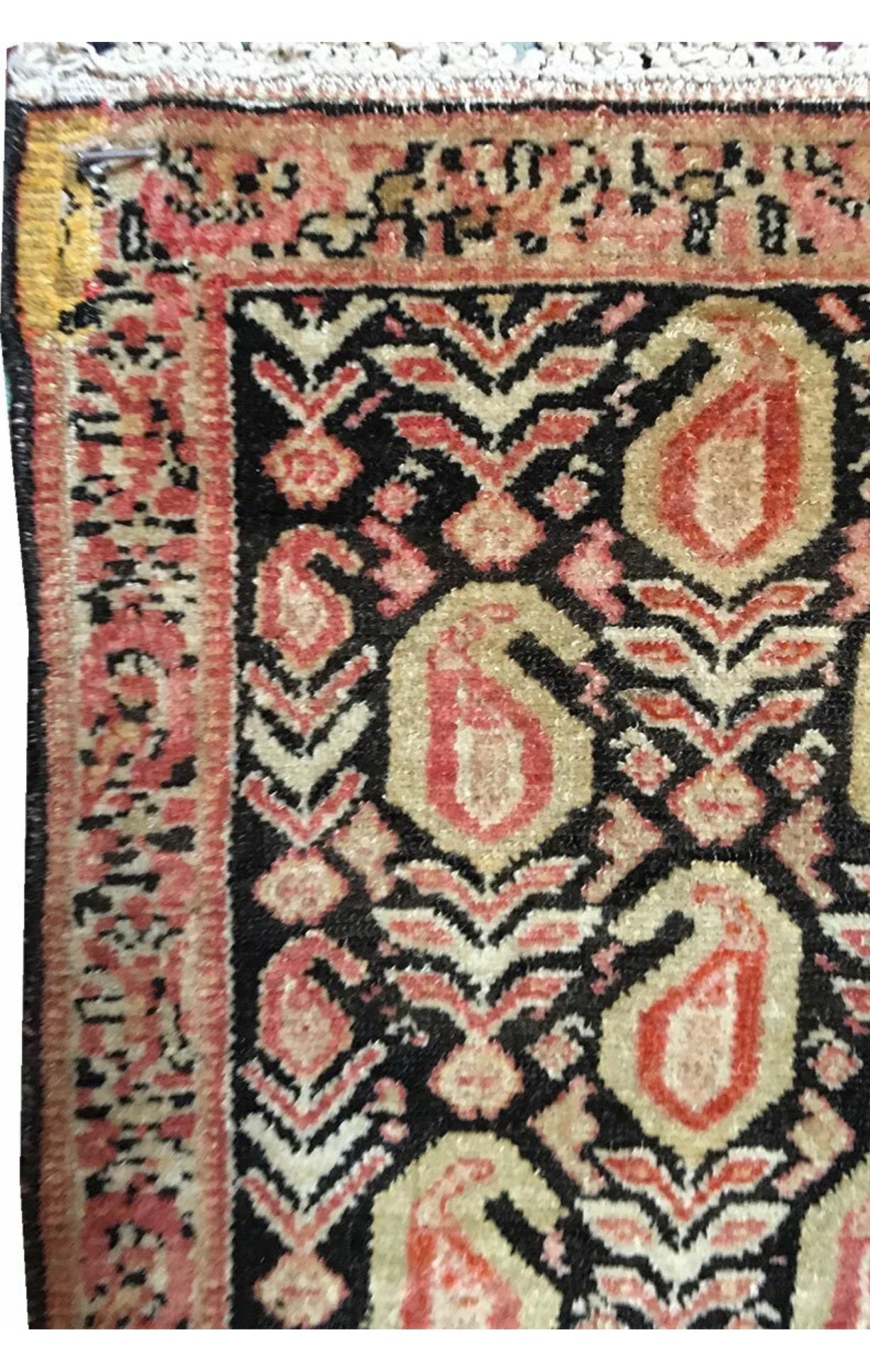 A Sensational Antique Persian Seneh Area Rug