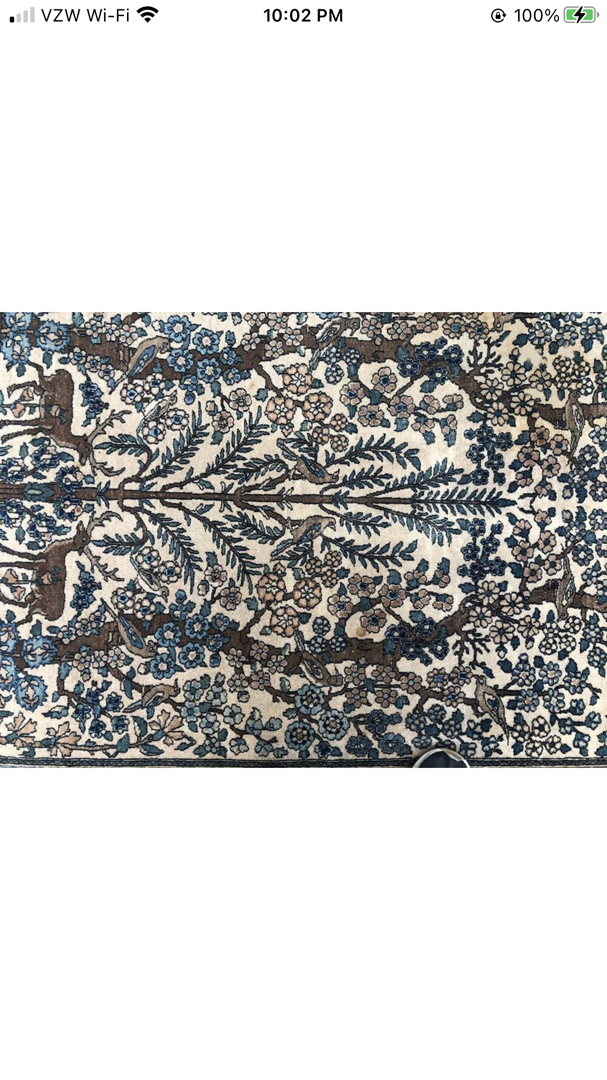 Antique Sensational Persian Isfahan Pattern Rug “ Tree Of Life” Drsign