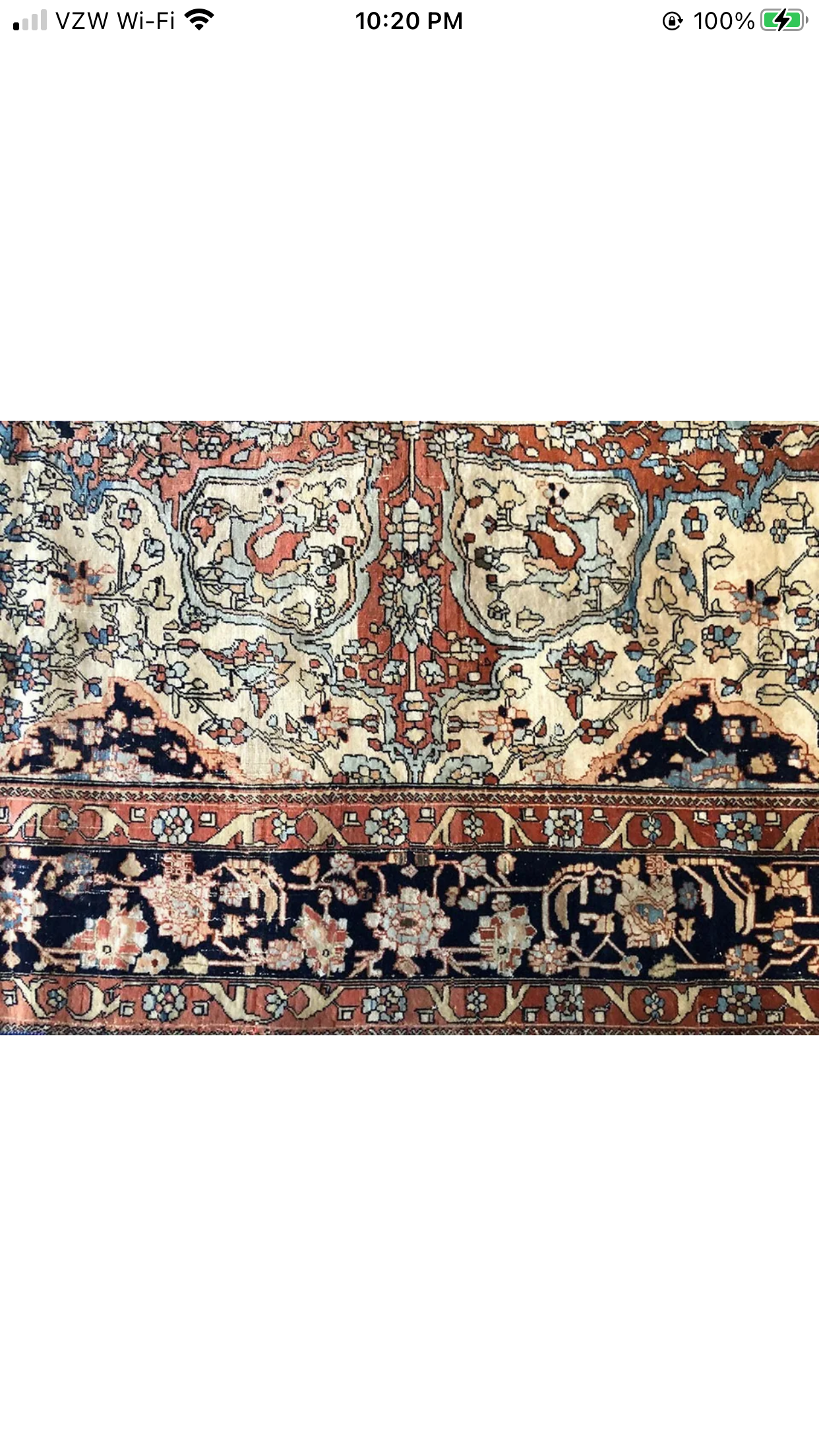 Antique Exotic Persian Mohtashem Rug