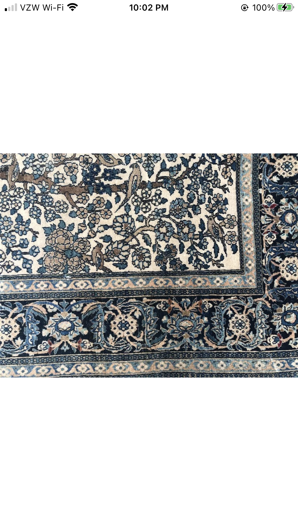 Antique Sensational Persian Isfahan Pattern Rug “ Tree Of Life” Drsign