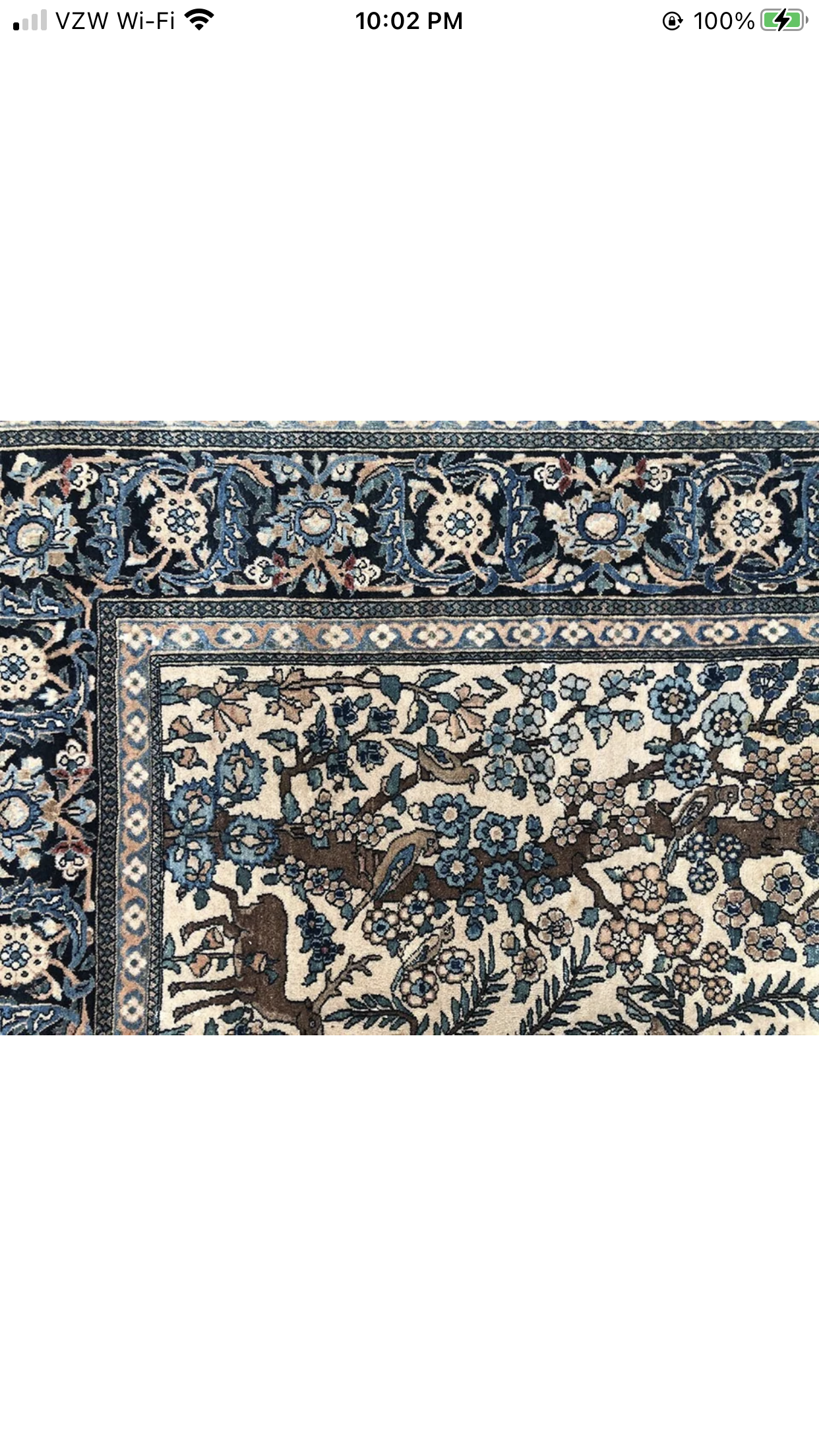 Antique Sensational Persian Isfahan Pattern Rug “ Tree Of Life” Drsign