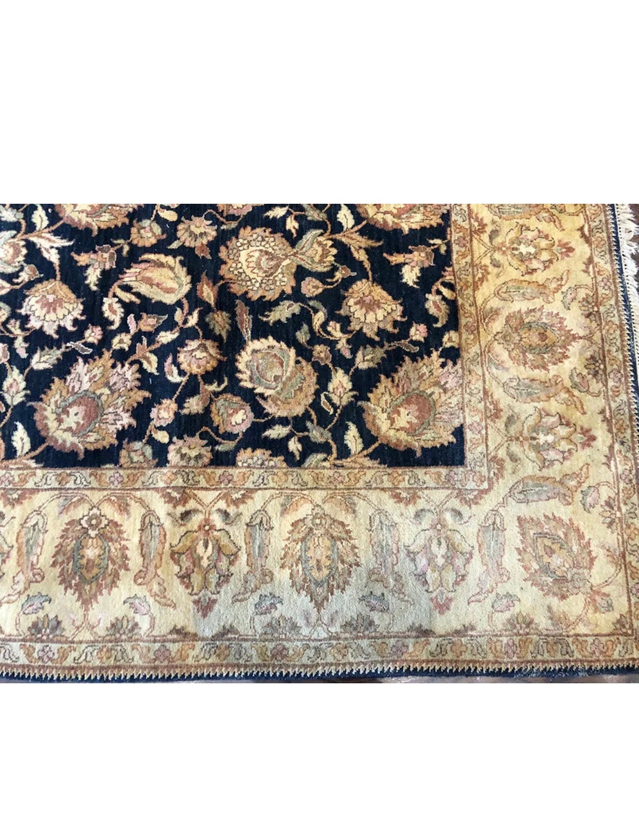 A Gorgeous 8’x10’ Black Ground Decorative Rug