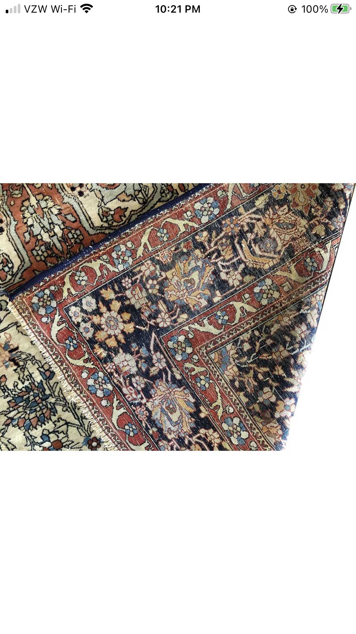 Antique Exotic Persian Mohtashem Rug