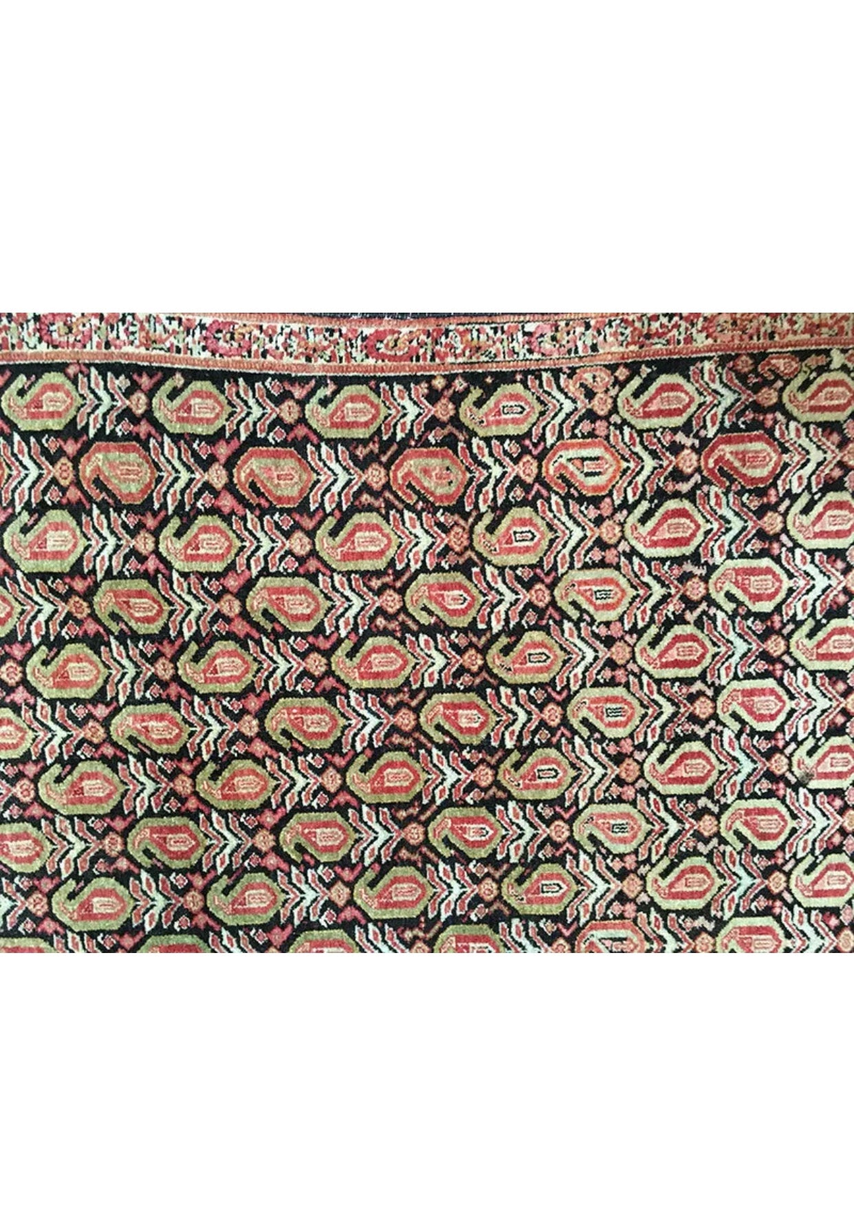 A Sensational Antique Persian Seneh Area Rug
