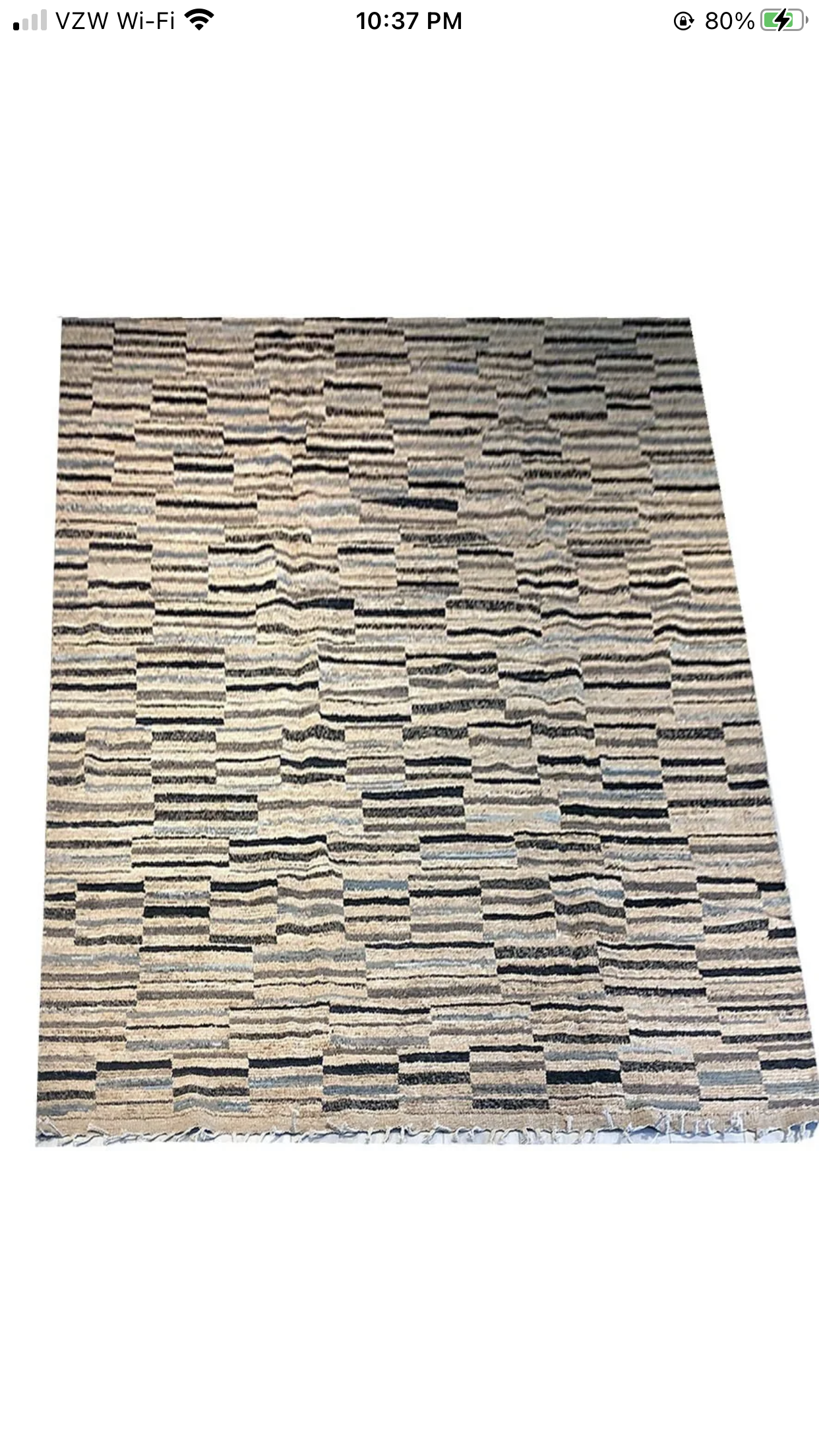 A Modern Stripe Pattern Moroccan Area Rug