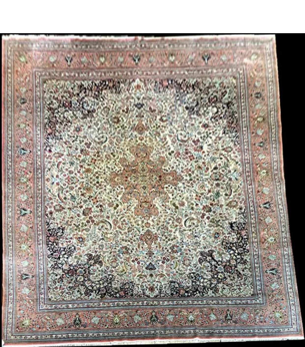 An Astonishing 100% Silk 700+ KPSI Persian Qum Pattern.