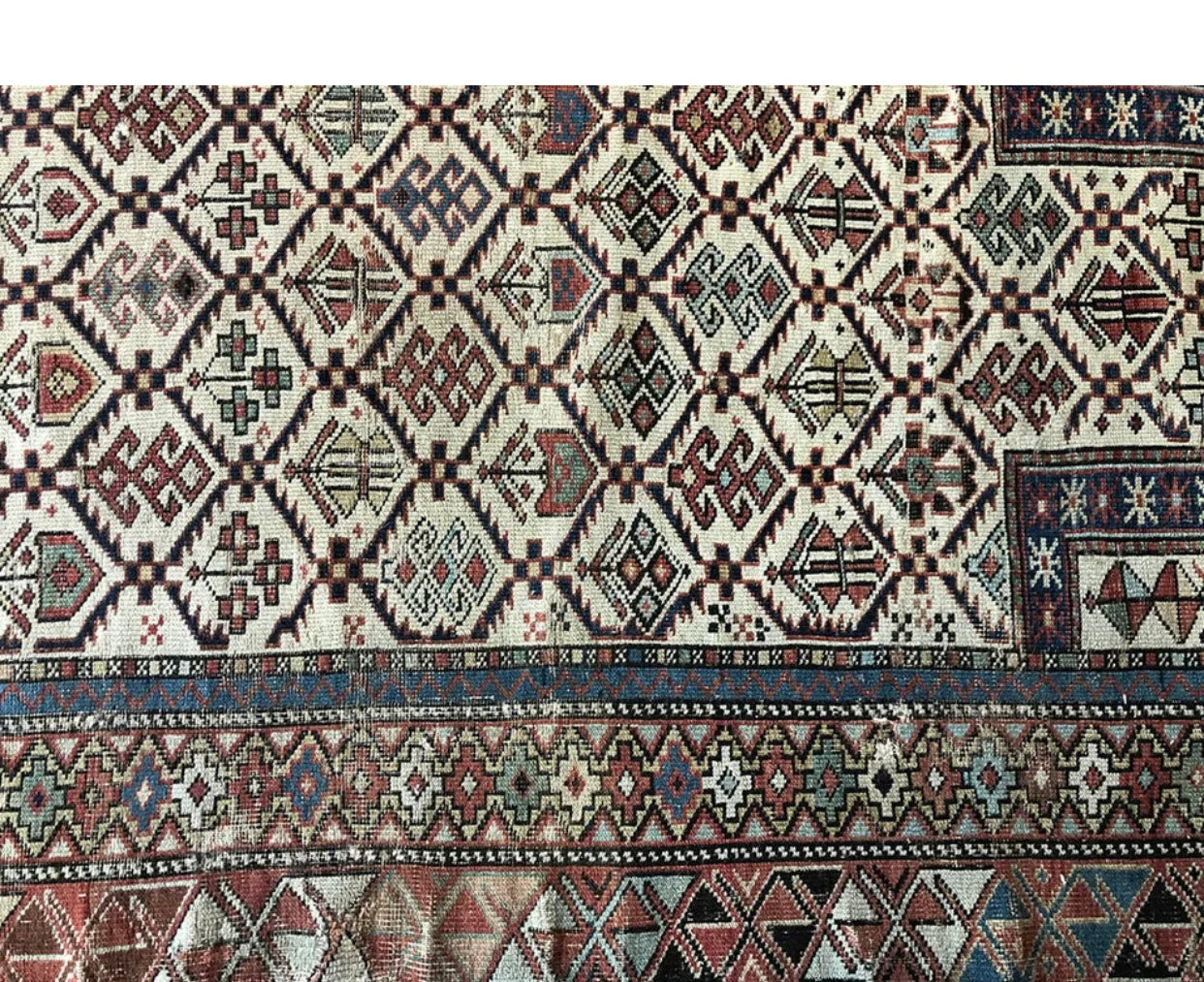 A 19th Century Prayer Caucasian Dagestan Marsalis Area Rug