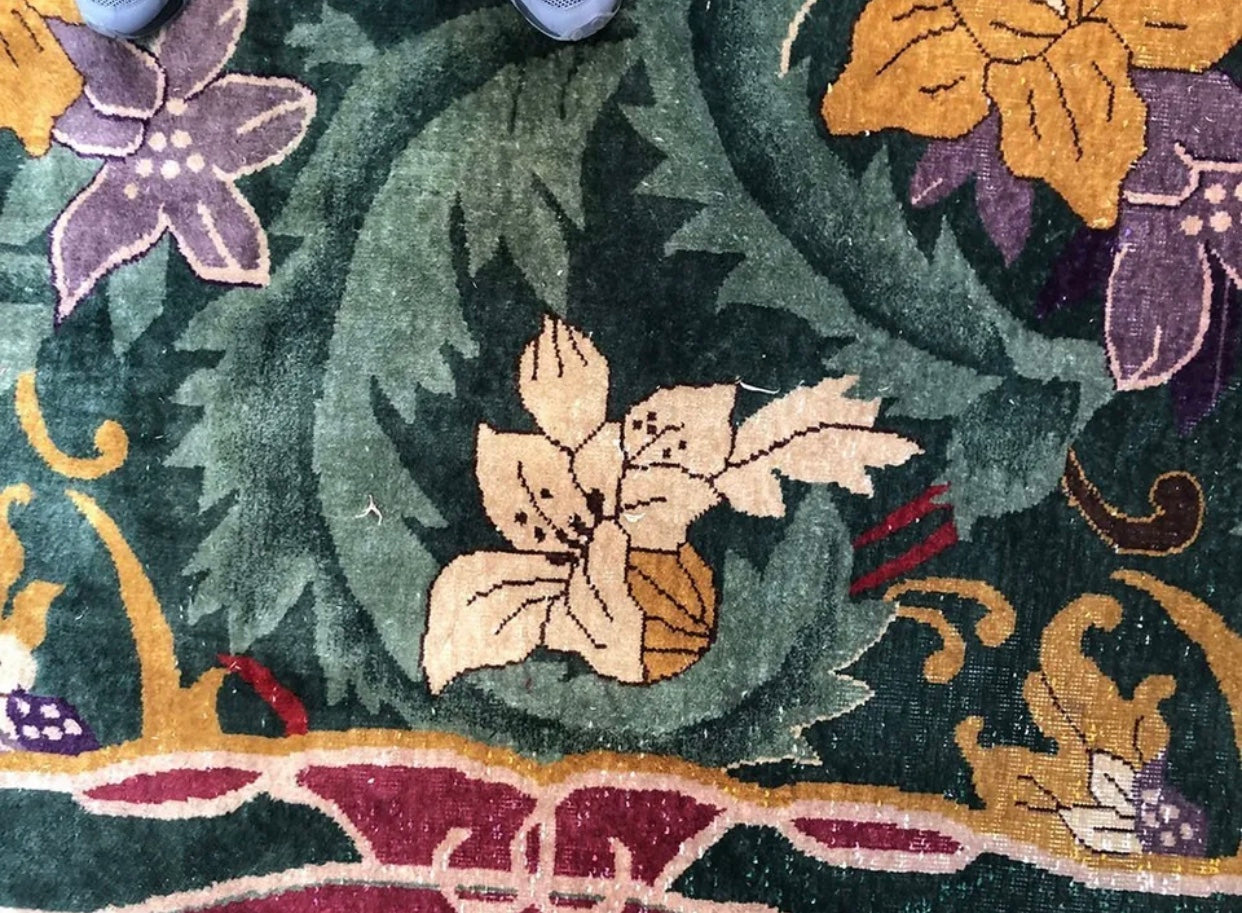 A Breathtaking Antique Art Nouveau: Art Deco Chinese Rug