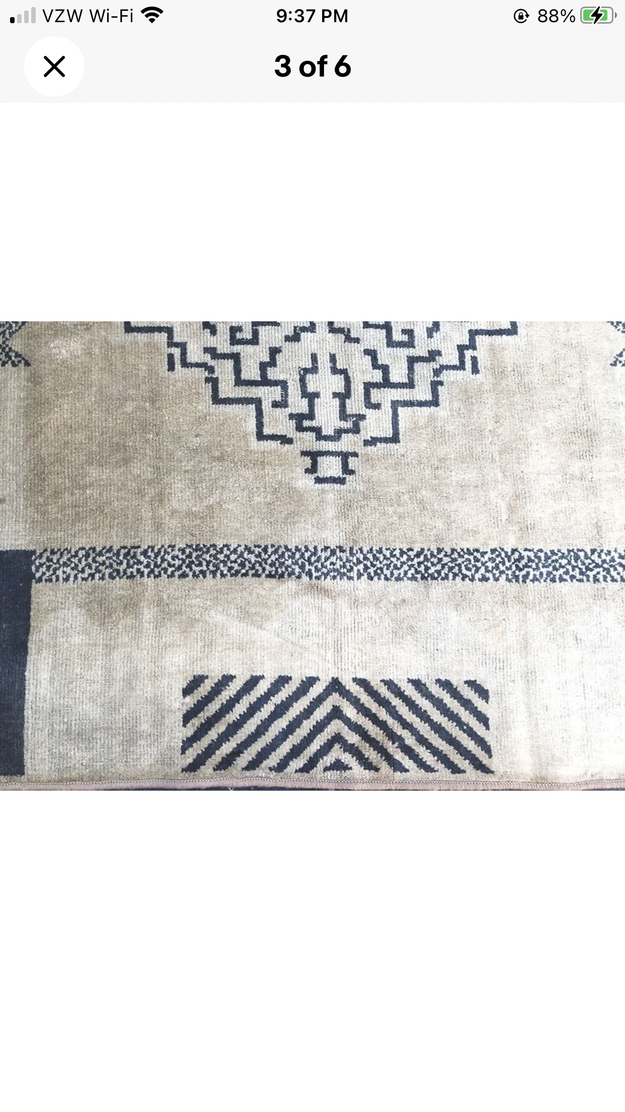 Antique Geometric French Art Deco Rug