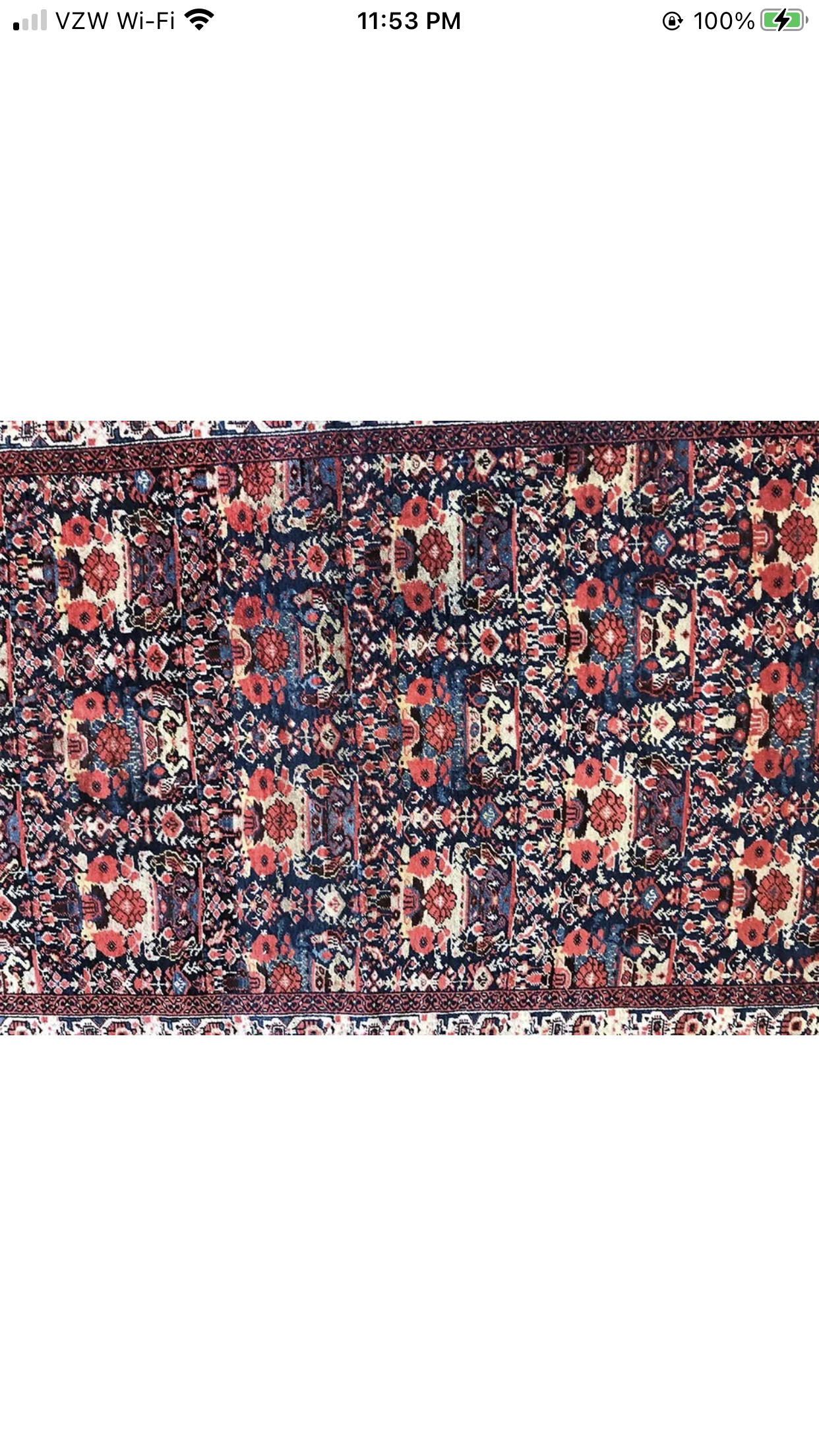 A Fabulous Antique Persian Zelli Drsign Malayer Rug