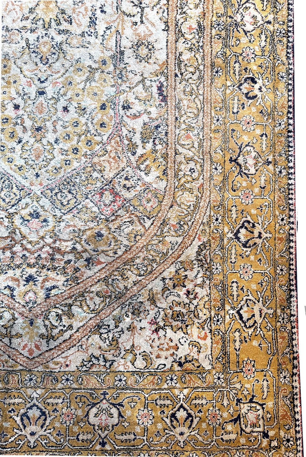 A Vintage 3' x 5' 100% Silk )n Silk Persian Qum Rug $499.00