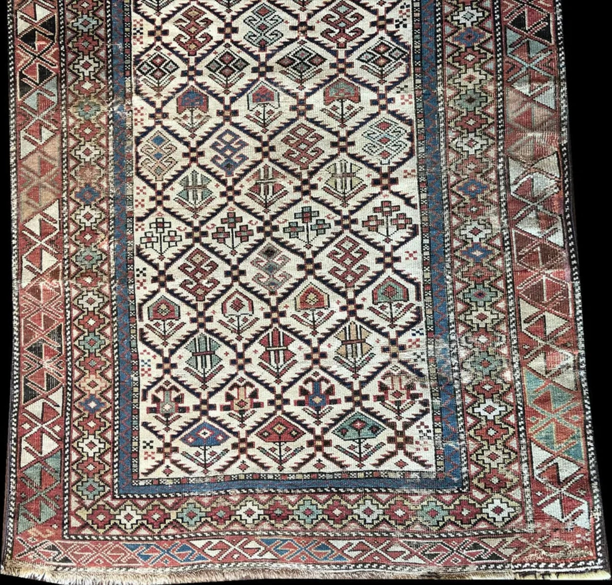 A 19th Century Prayer Caucasian Dagestan Marsalis Area Rug