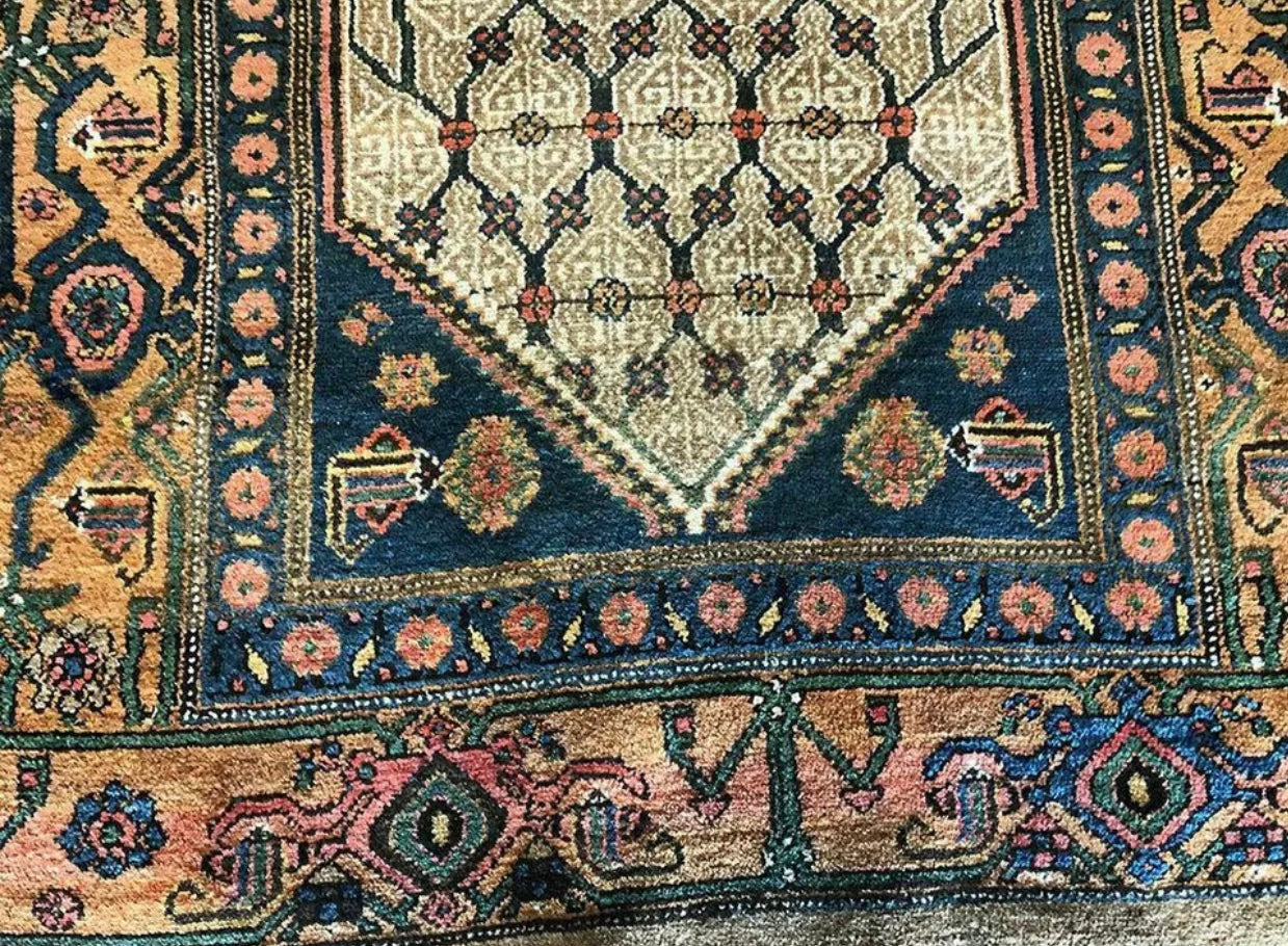 Antique Primitive & Tribal Camel Hair Persian Koliai Rug