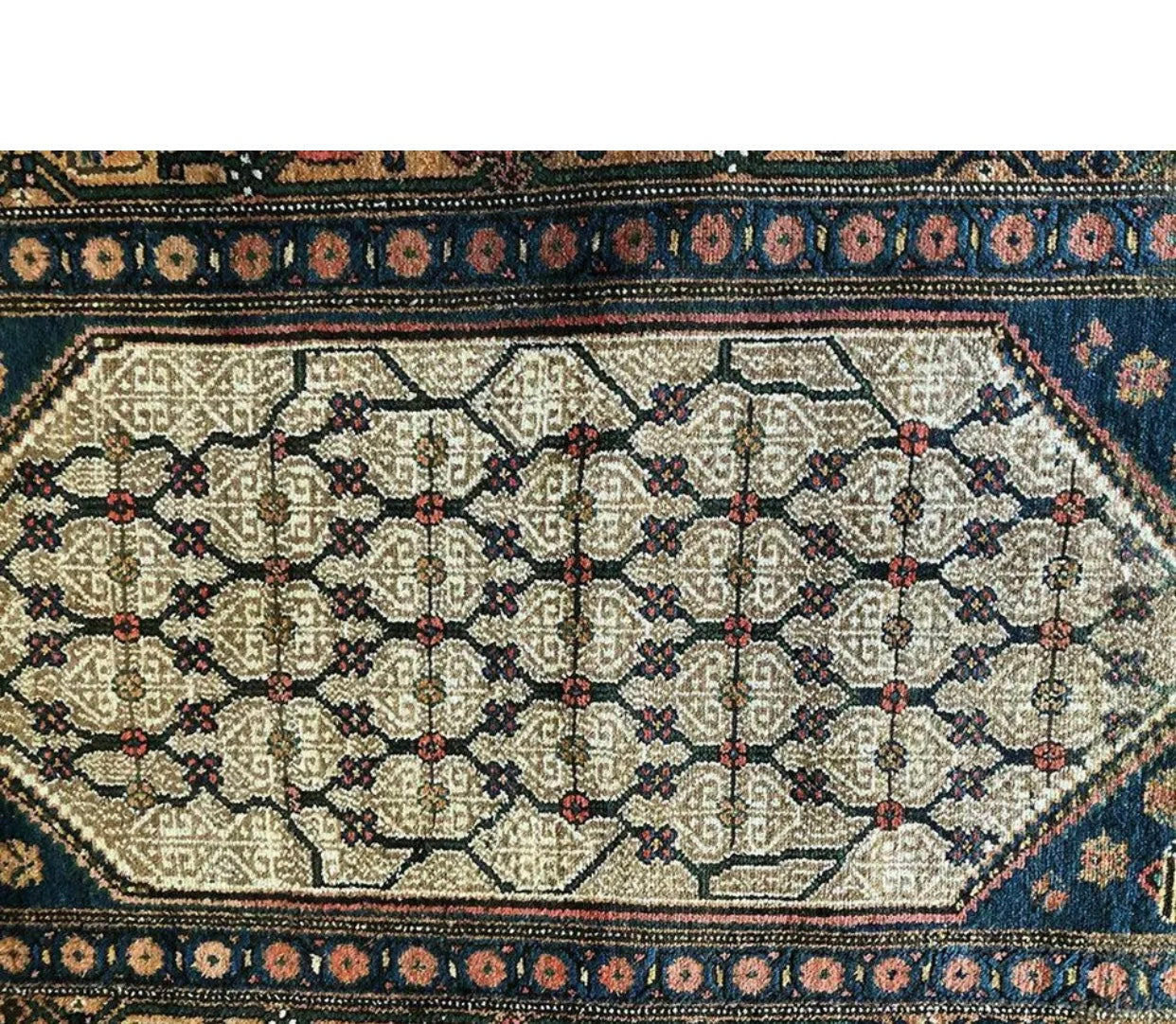 Antique Primitive & Tribal Camel Hair Persian Koliai Rug