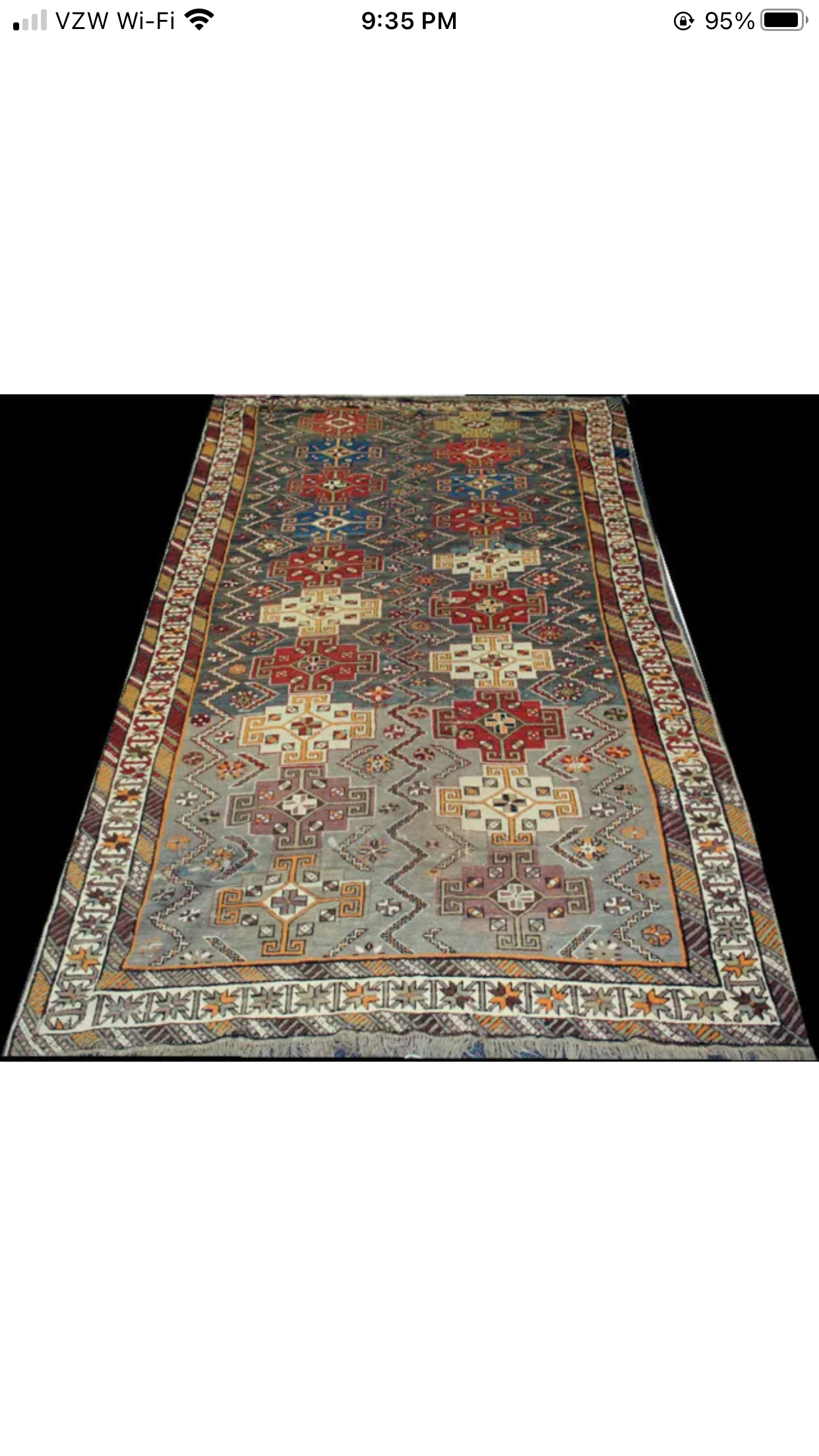 19th Century Gallery Size Caucasian Kazak Rug