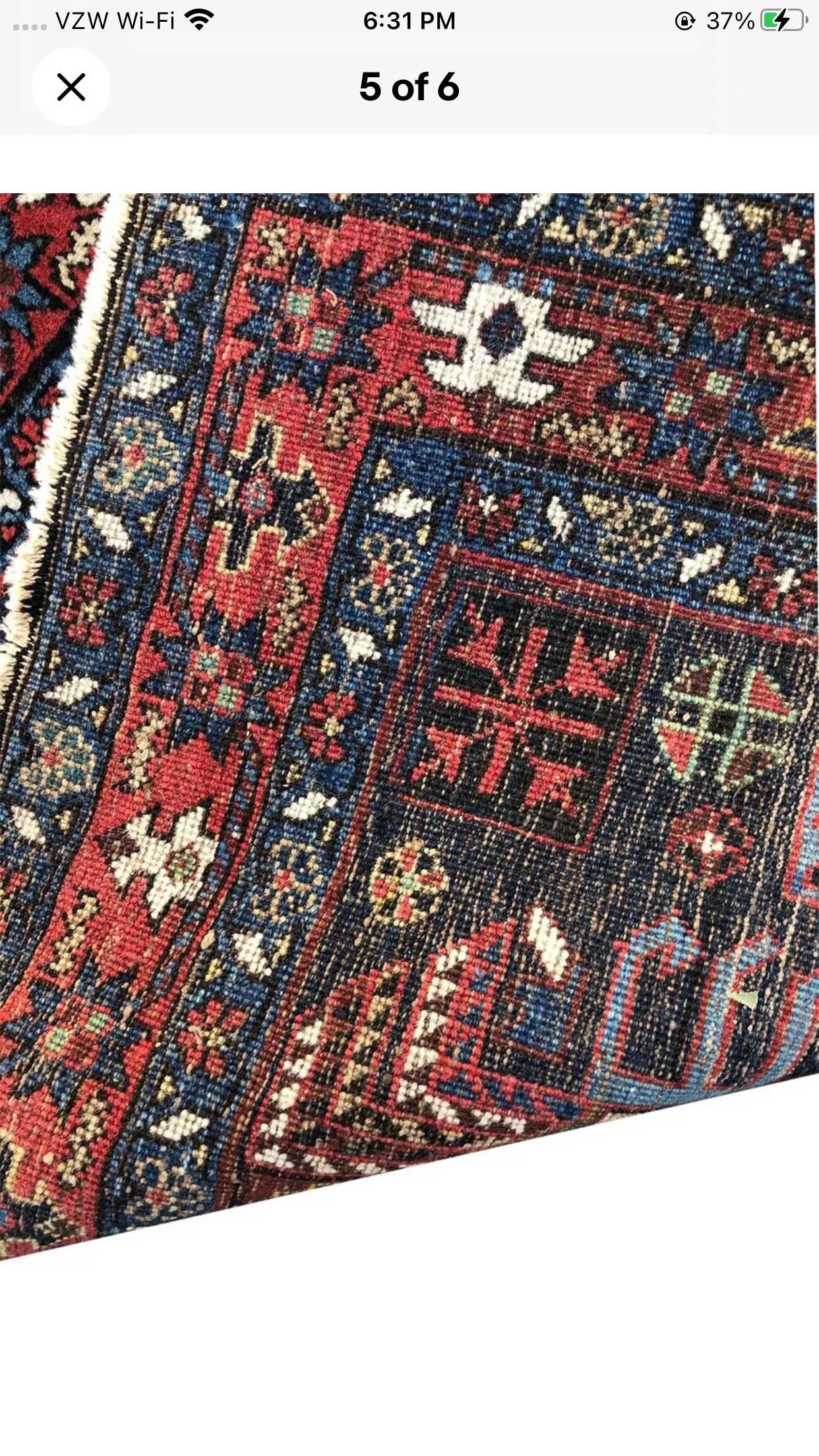 Antique Decorative 5’x6’ Persian Heriz area Rug
