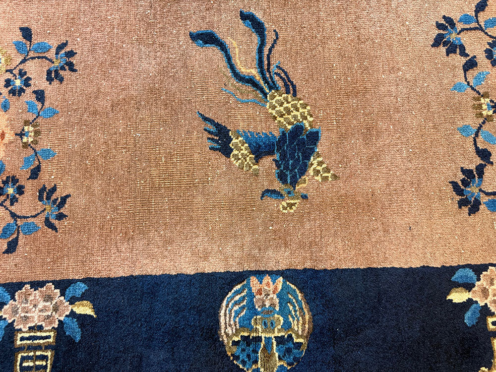 An Antique Camel Ground Art Deco chinese Rug