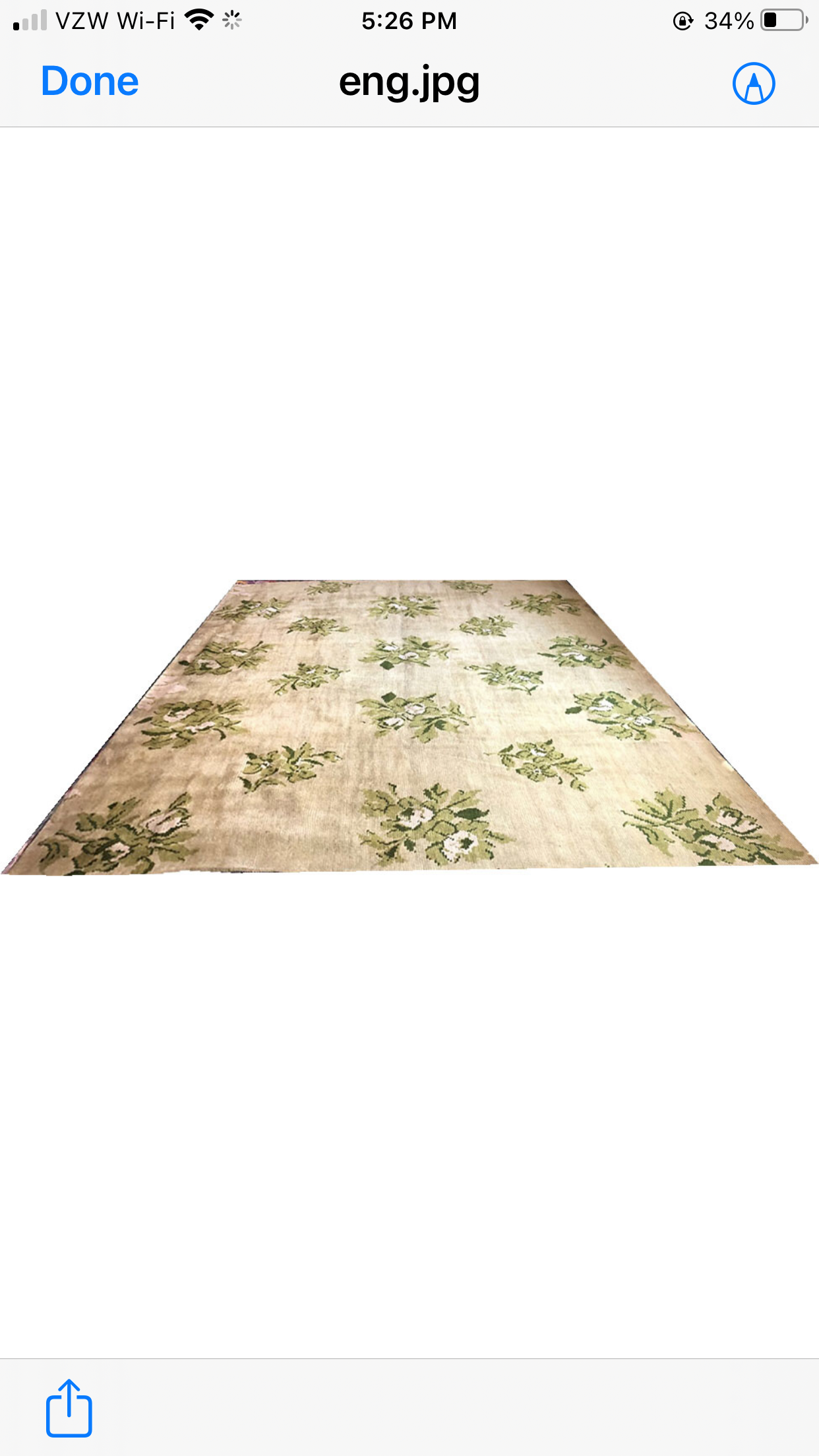 Antique Decorative Victorian 8’x9’ English Beglow Rug