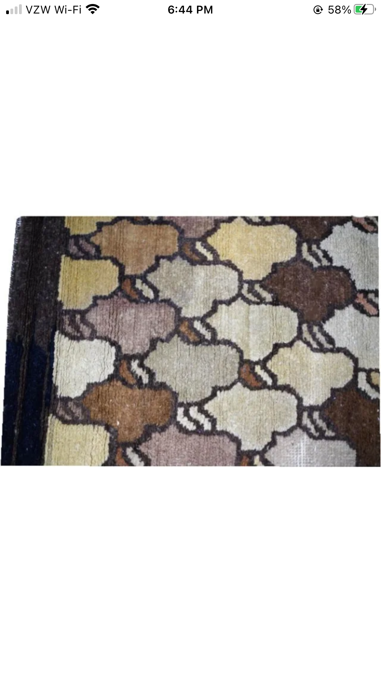 Antique Rare Geometric Art Deco Chinese Rug