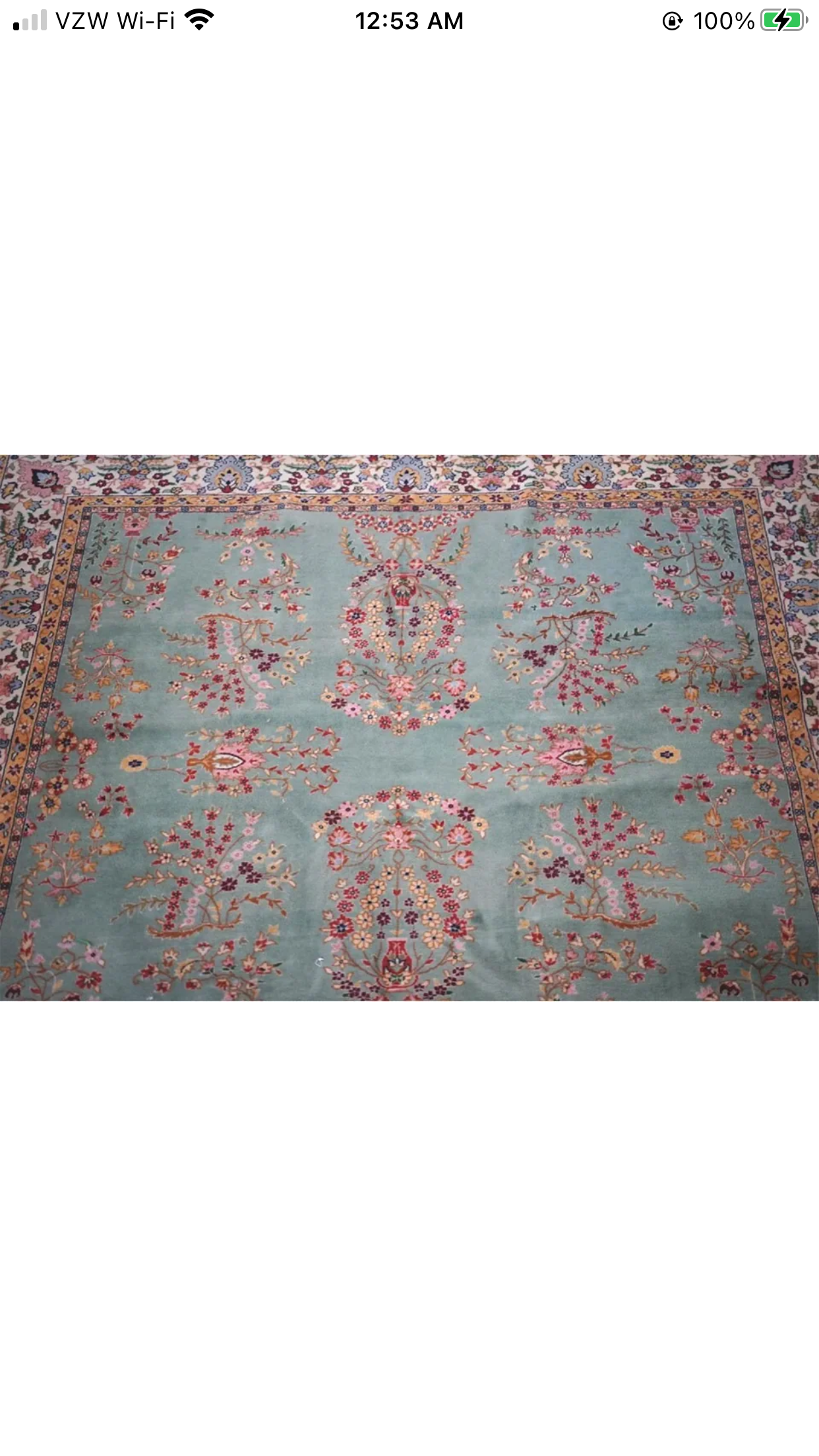 A Vintage 8’ x 8’ Persian Kerman Rug