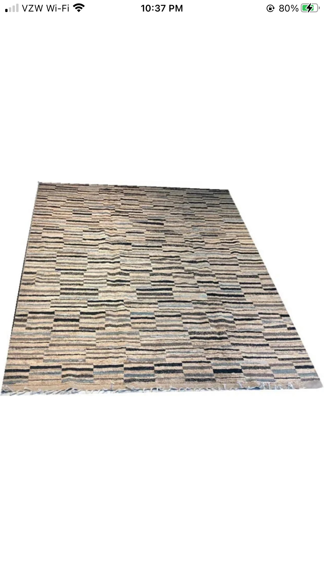 A Modern Stripe Pattern Moroccan Area Rug