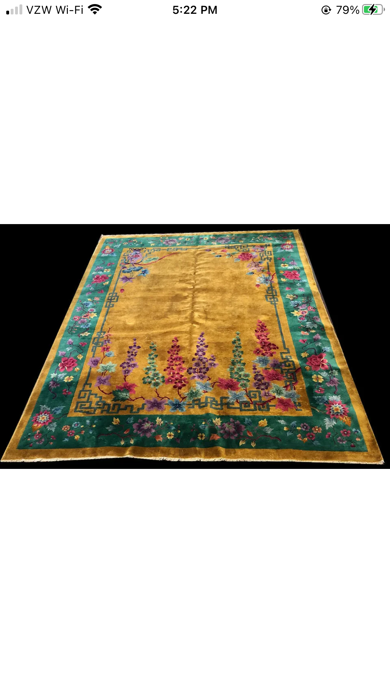 A Breathtaking Antique Gold Ground Art Deco Chinese Rug
