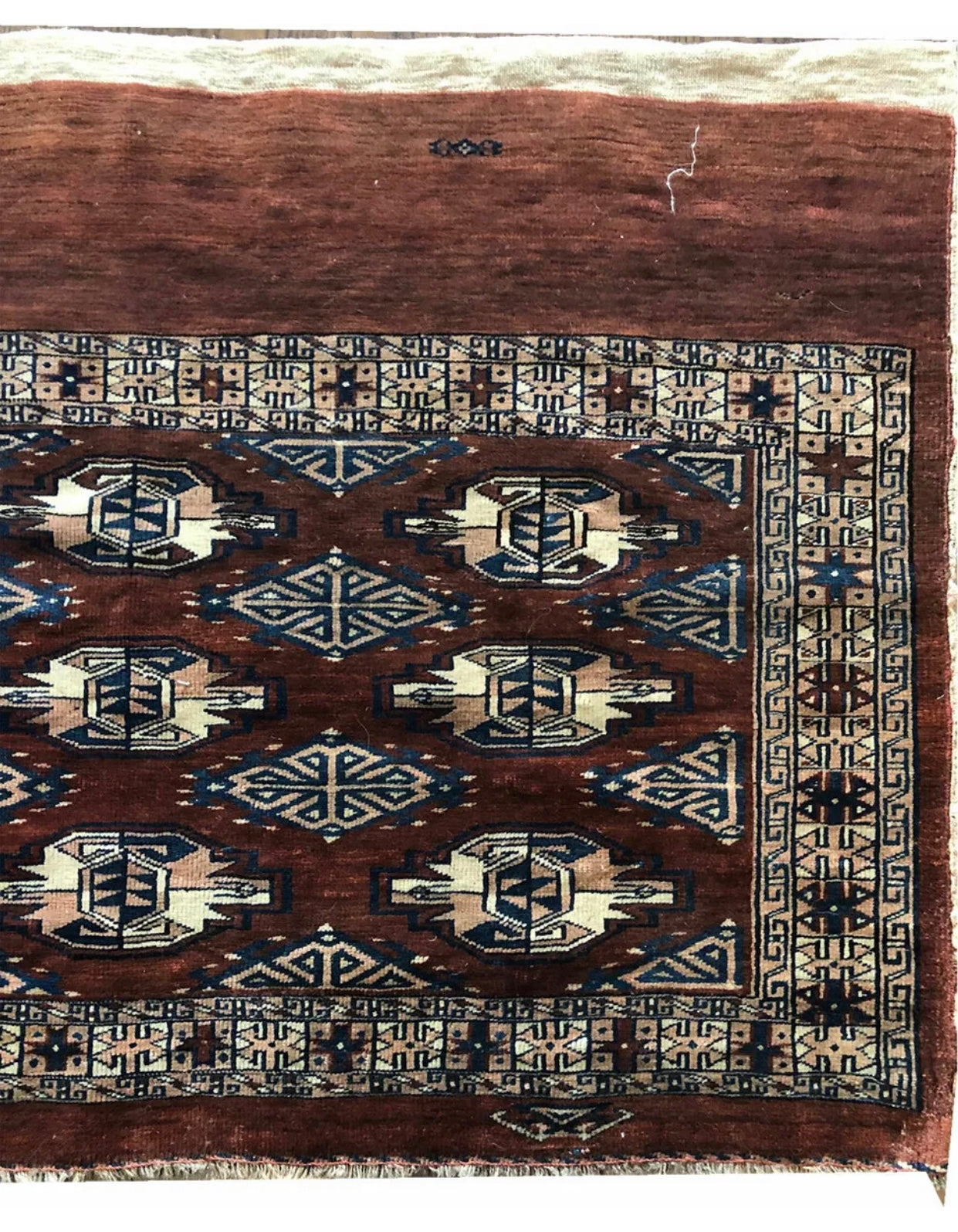 Antique Tribal Turkoman /Yamout Chuval Rug