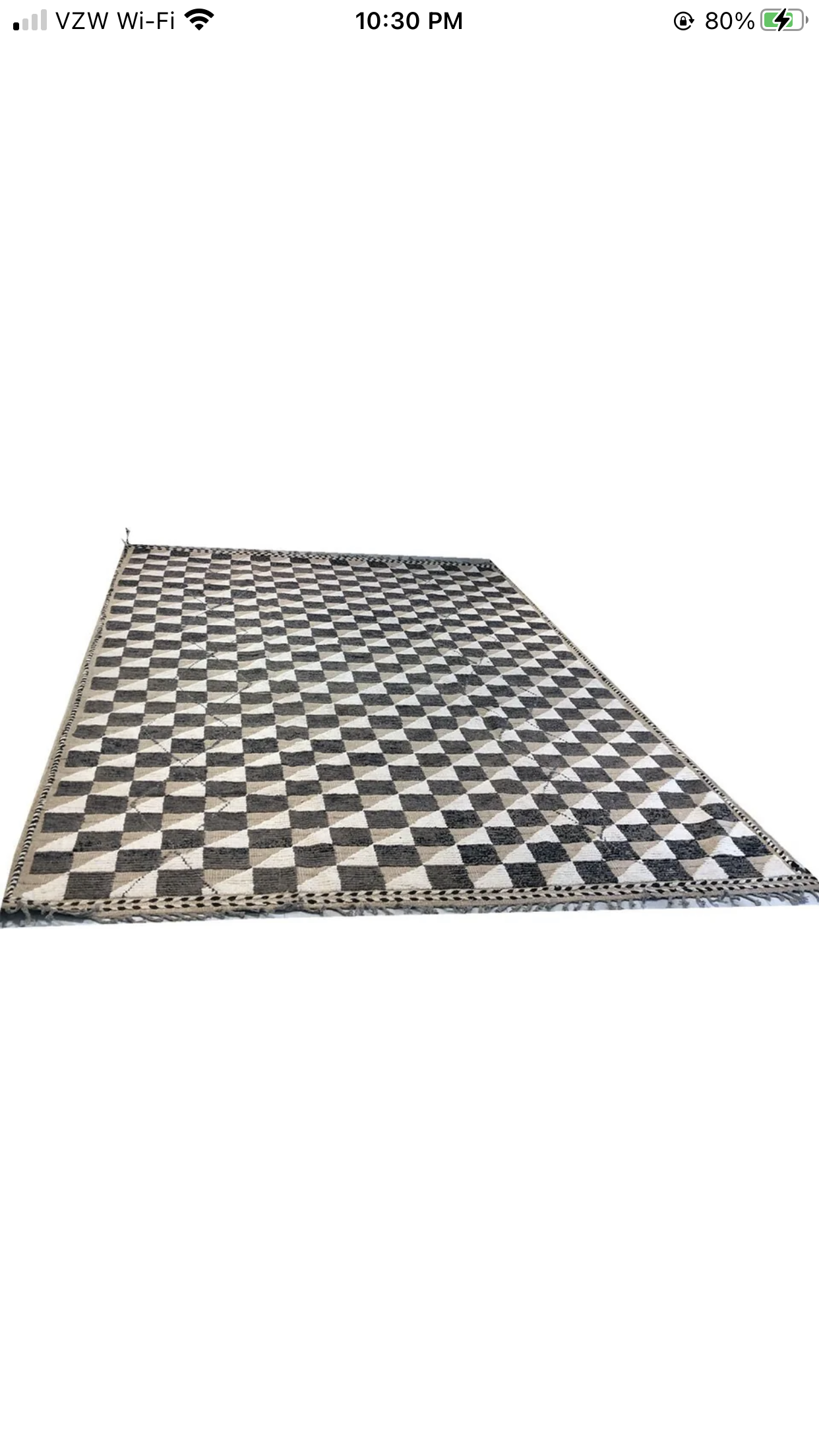 A Modern Checkered Pattern Moroccan Rug