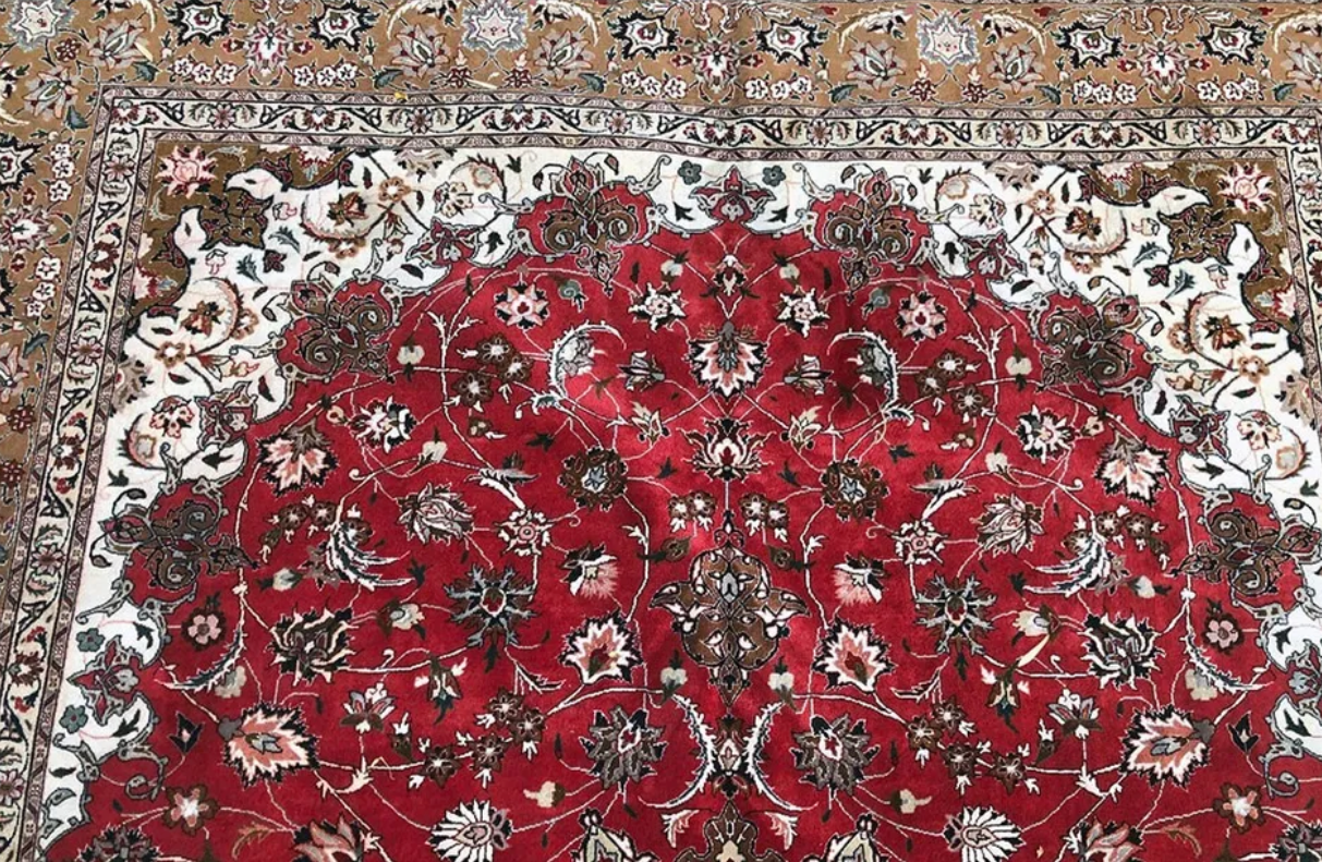 400 KPSI Wool&Silk Persian Tabriz Rug