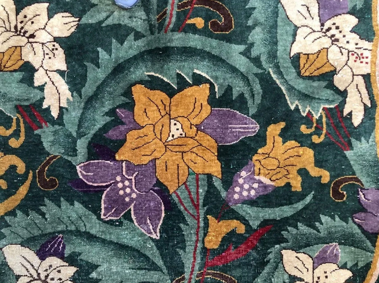 A Breathtaking Antique Art Nouveau: Art Deco Chinese Rug