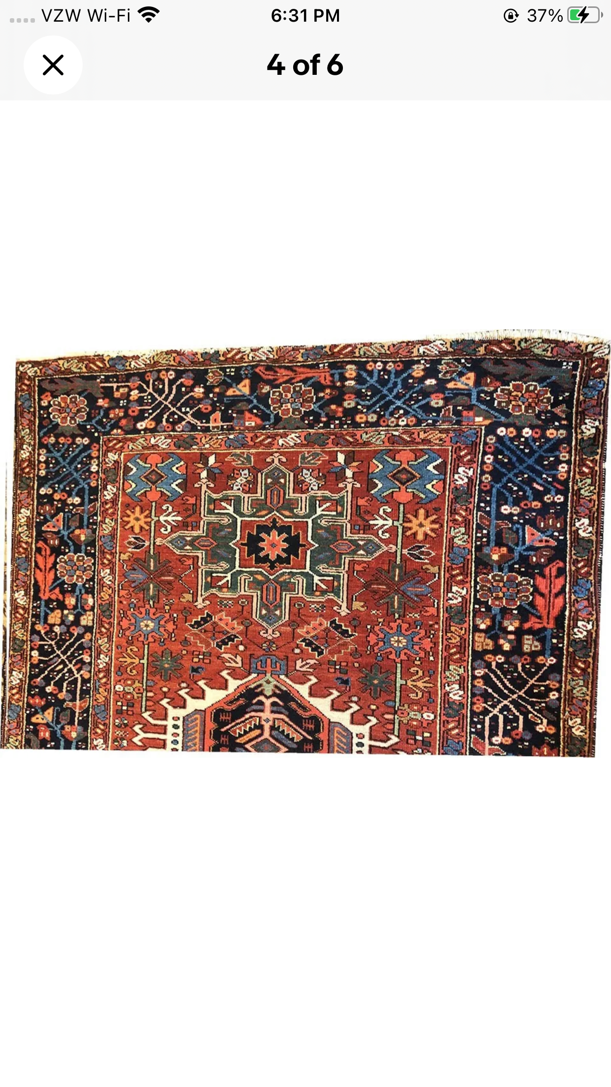 Antique Decorative 5’x6’ Persian Heriz area Rug