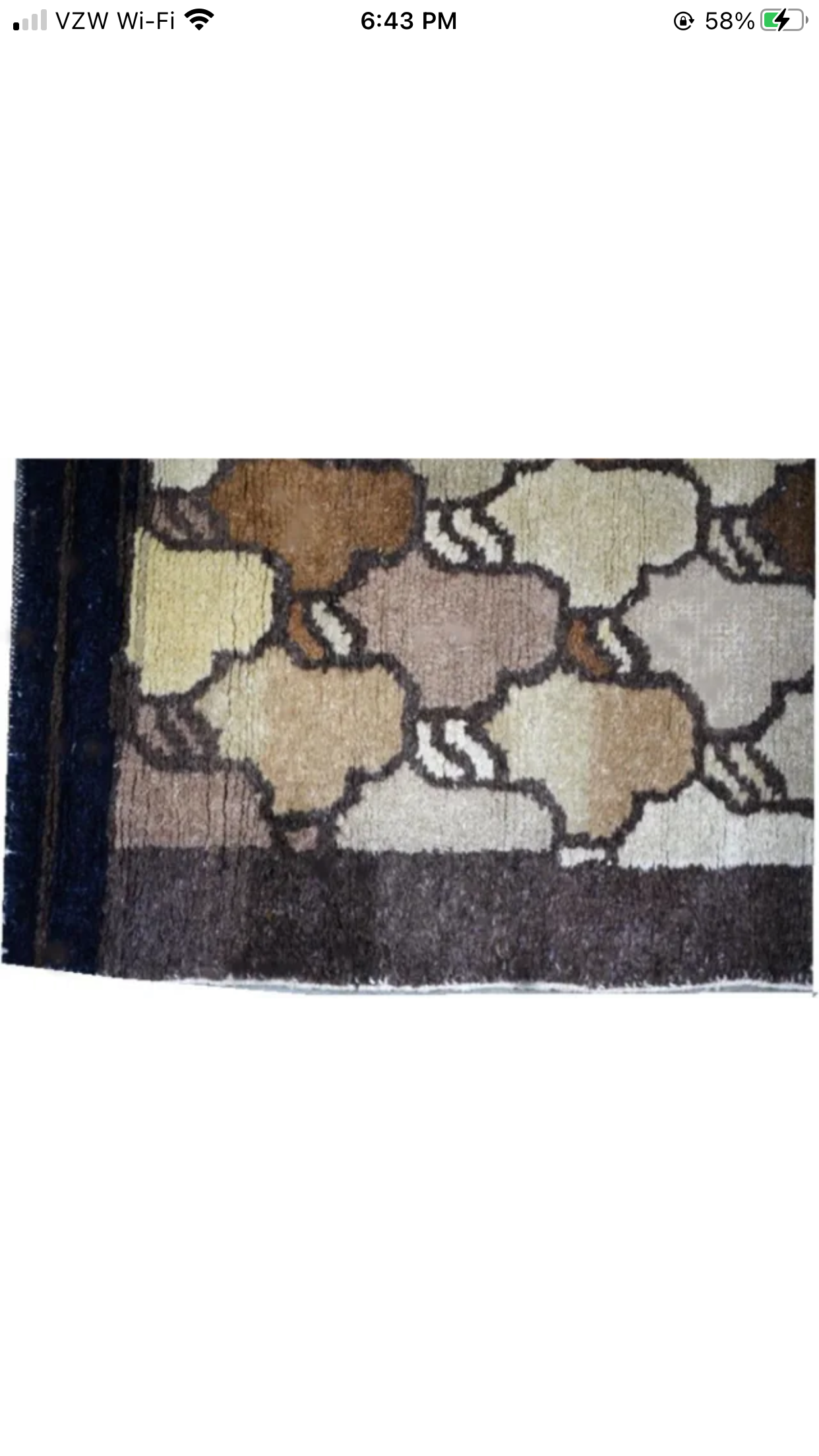 Antique Rare Geometric Art Deco Chinese Rug