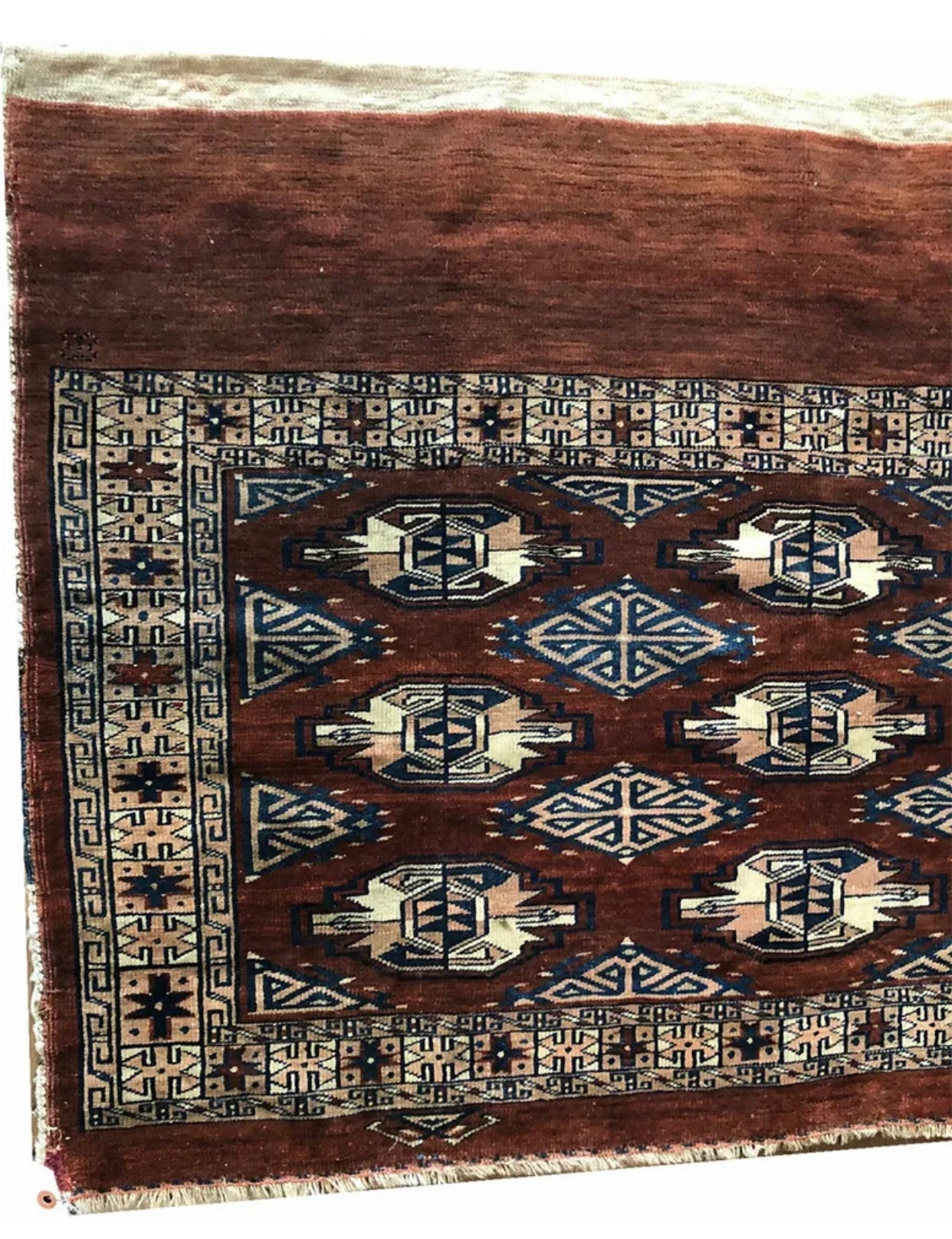 Antique Tribal Turkoman /Yamout Chuval Rug