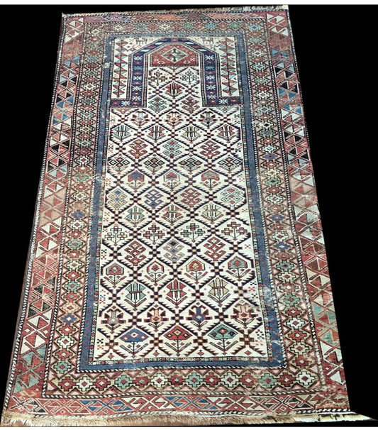 A 19th Century Prayer Caucasian Dagestan Marsalis Area Rug
