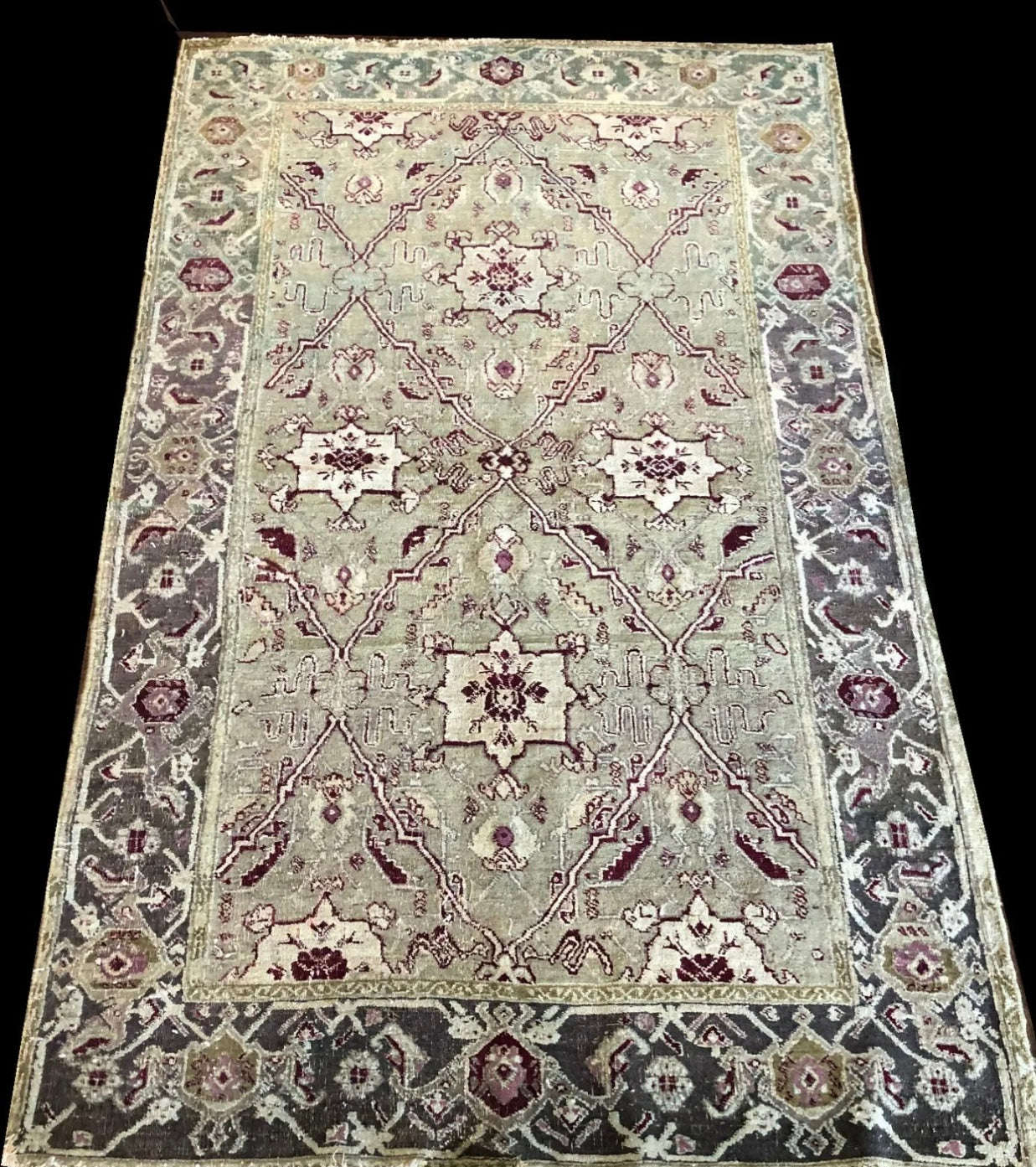 A 19th Century Indian Agra Rug “Prison Weave”
