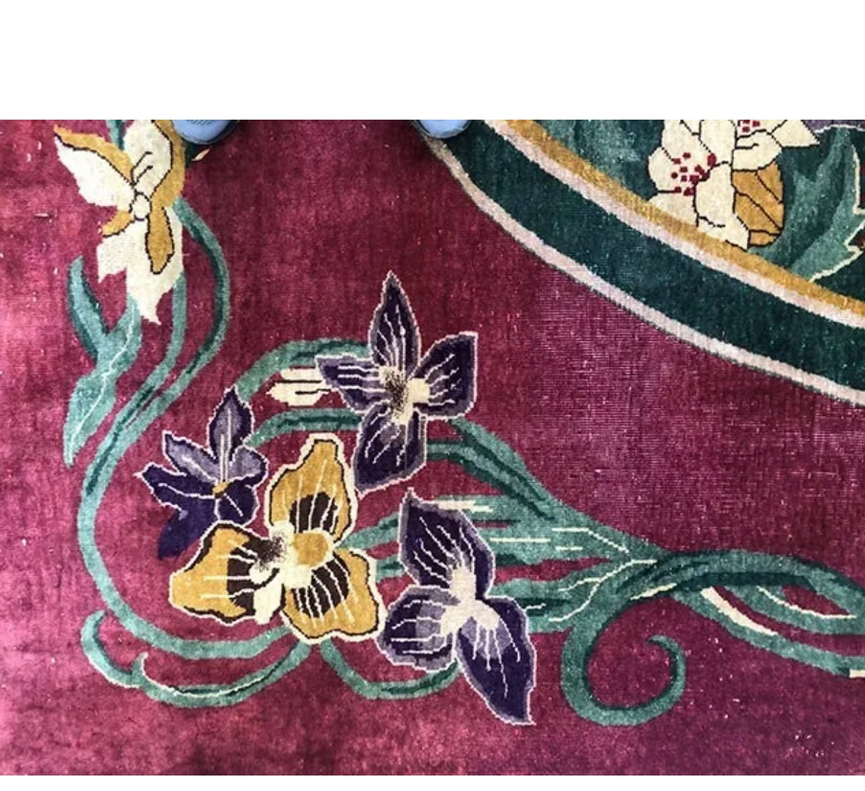 A Breathtaking Antique Art Nouveau: Art Deco Chinese Rug