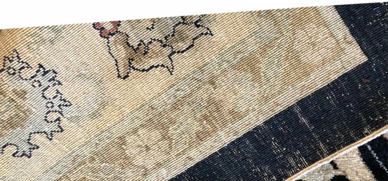 A Superb High Quality Black Ground Peshawar Rug “ Sultanabad Pattern”
