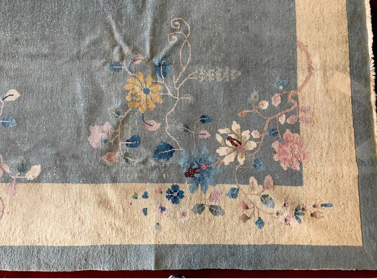 A Marvelous Antique 9’x10’ Art Deco Chinese Rug