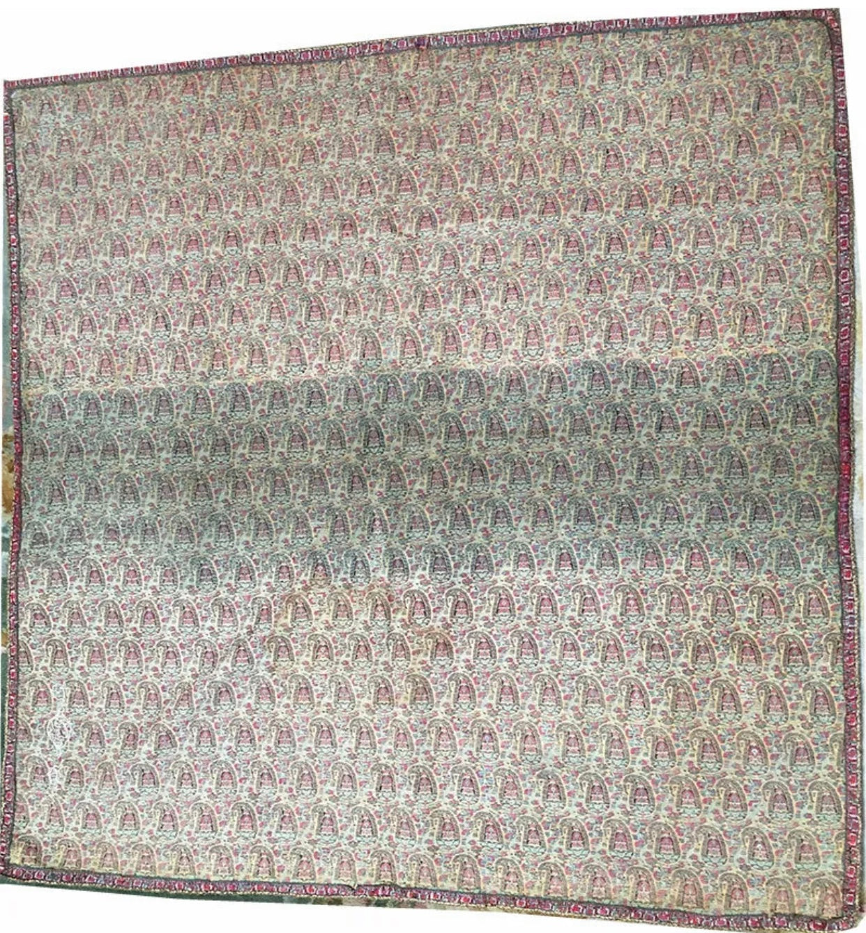 A 19th Century Persian Kerman Embroidery “Termeh” Textile