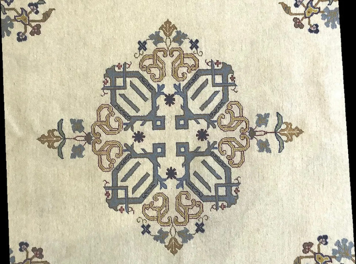 An Unusual Vintage Persian Kashan Area Rug