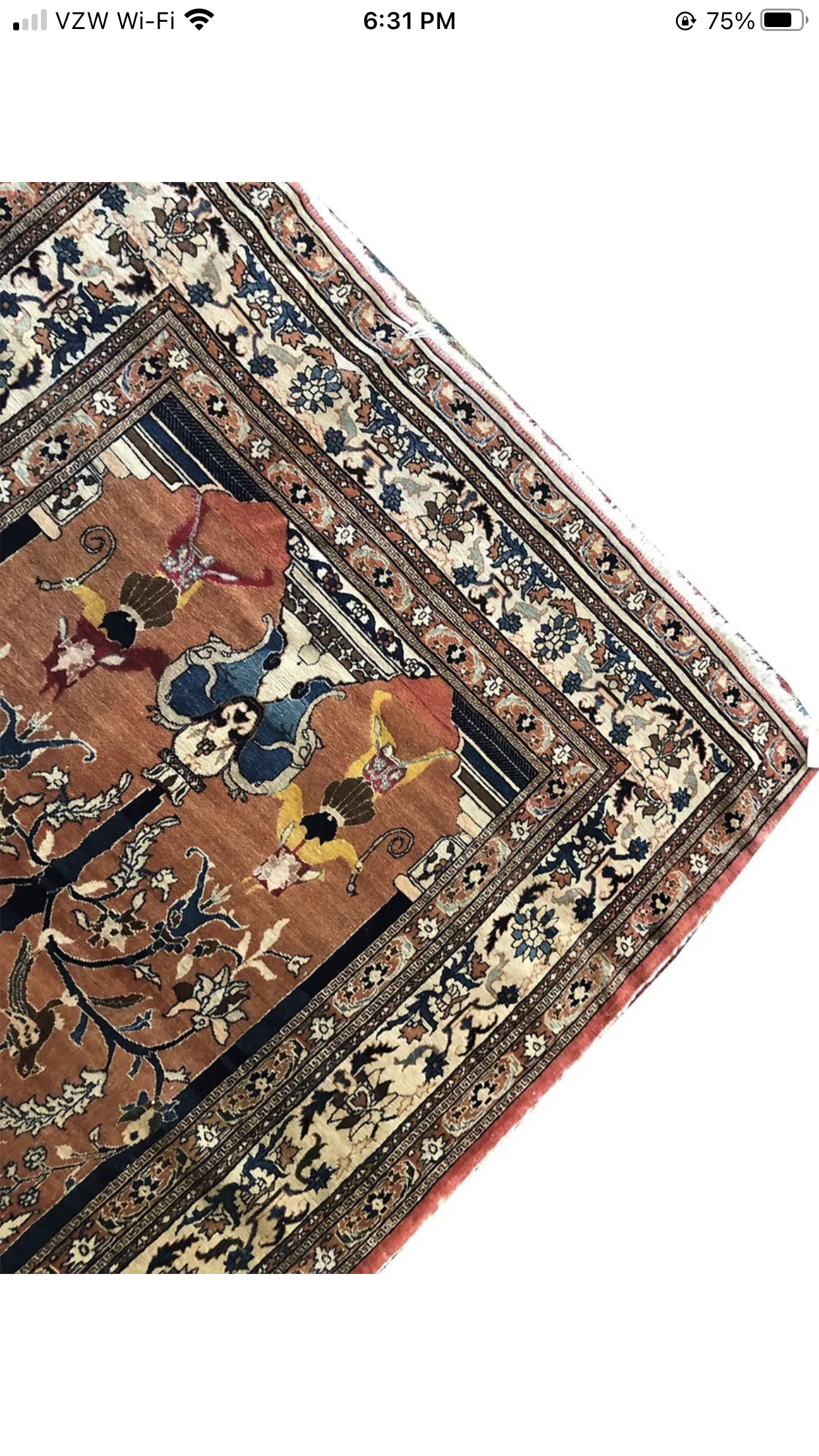 A Collectible 19th Century Persian Haji Jalili Tabriz Rug