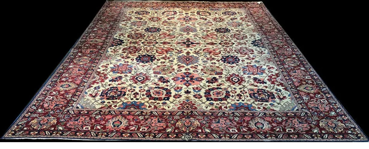 A Stunning Antique Decorative Signed Persian Tabriz Rug
