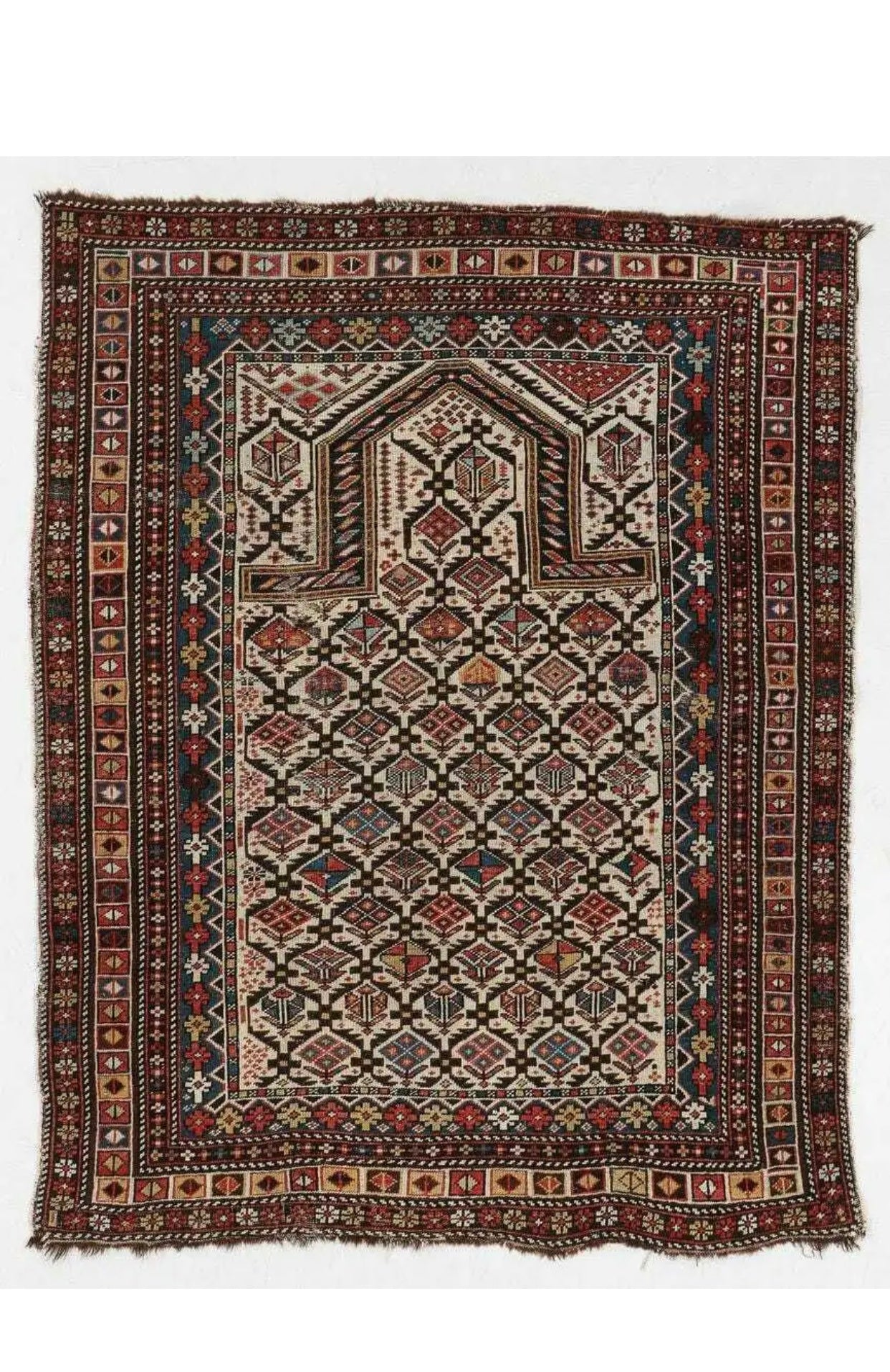 A 19th Century Caucasian Prayer Dagestan Marseli Rug