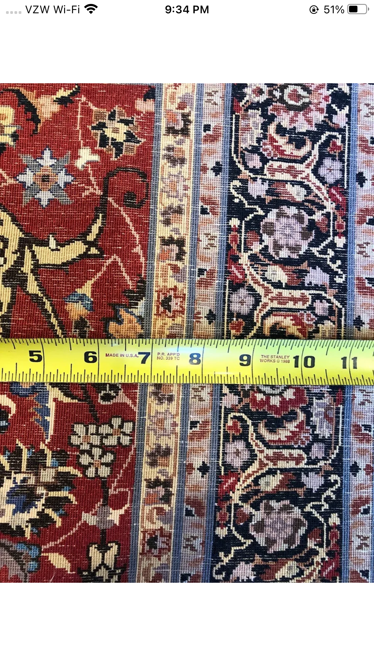A Vintage 400 KPSI 100% Silk Turkish Area Rug