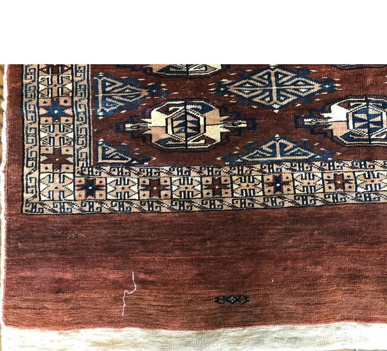Antique Tribal Turkoman /Yamout Chuval Rug