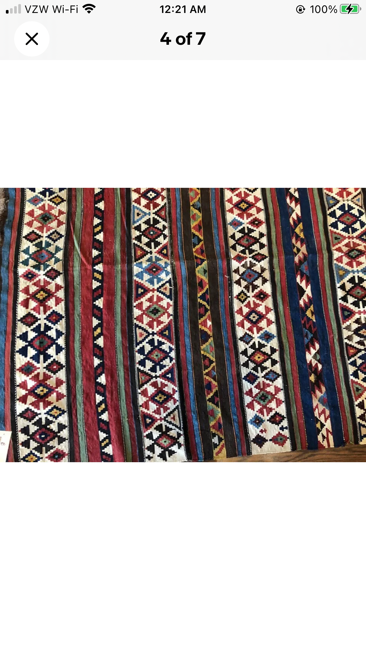 An Antique Caucasian Shirvan Flat Weave Rug