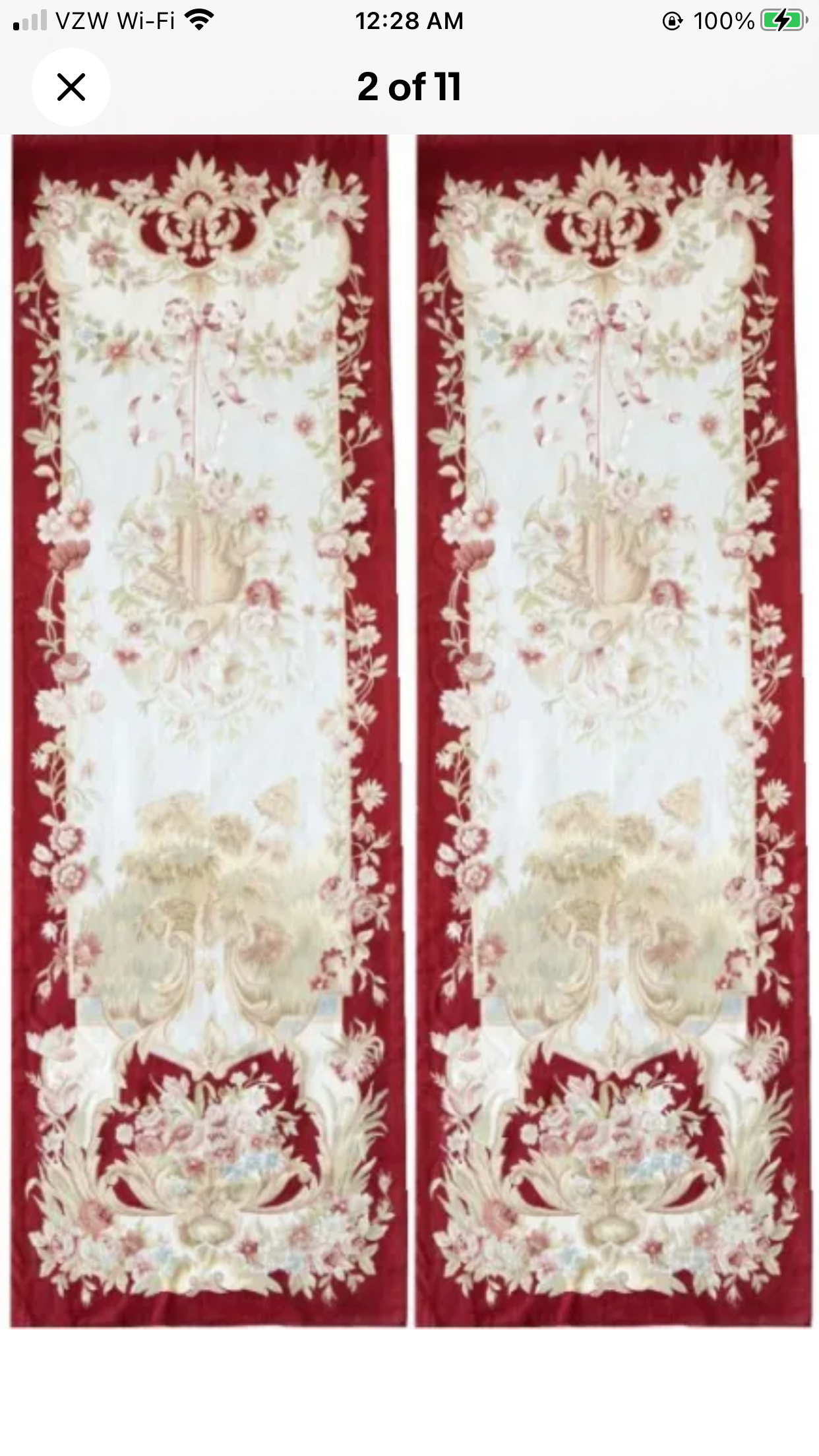 A Pair Of 100% Silk French Aubousson Panel