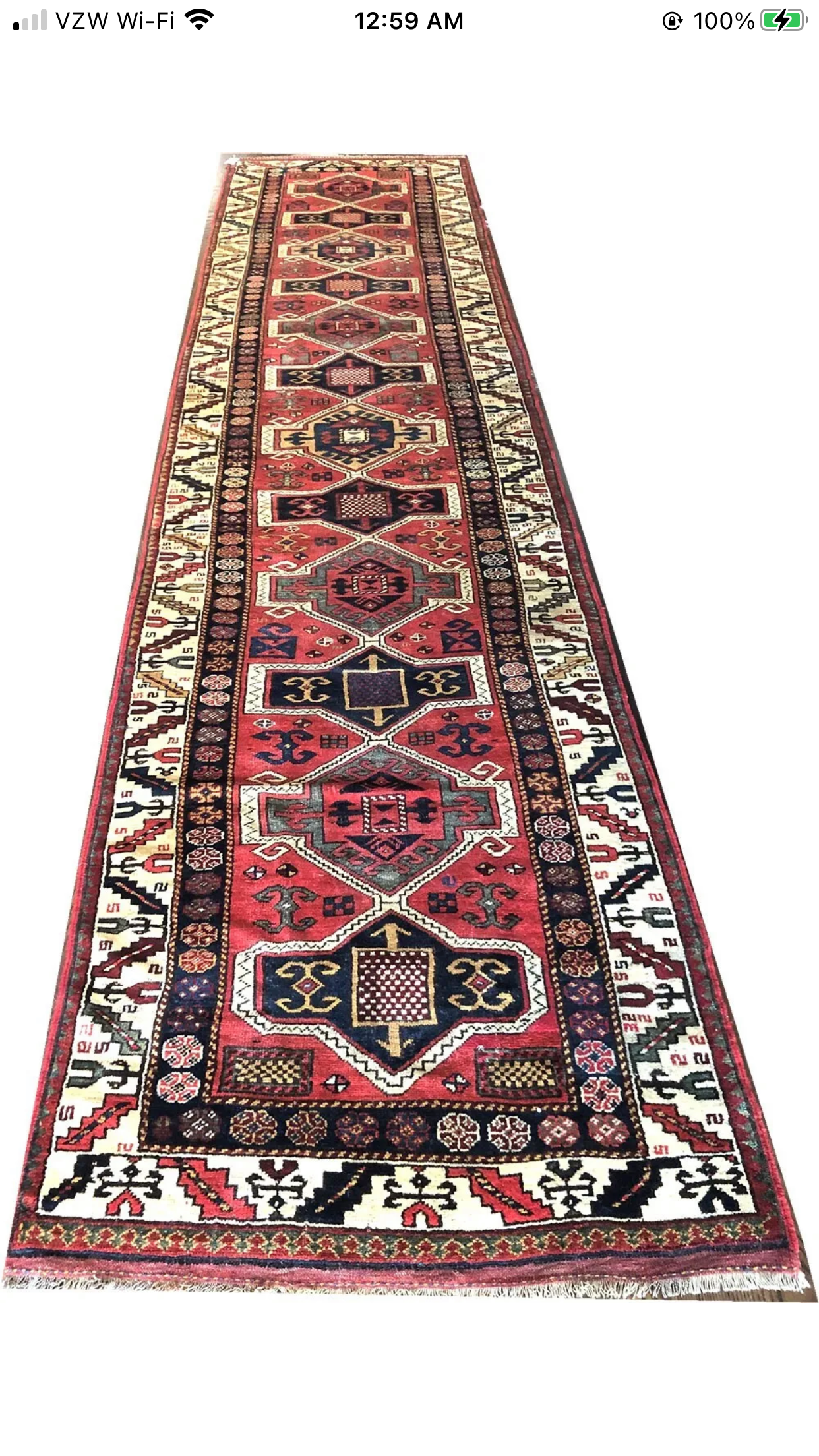 A Sensational Antique 16’ Long Persian Kurdish Runner Rug