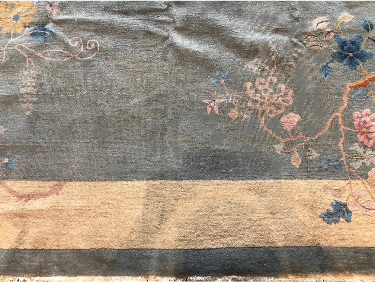 A Marvelous Antique 9’x10’ Art Deco Chinese Rug