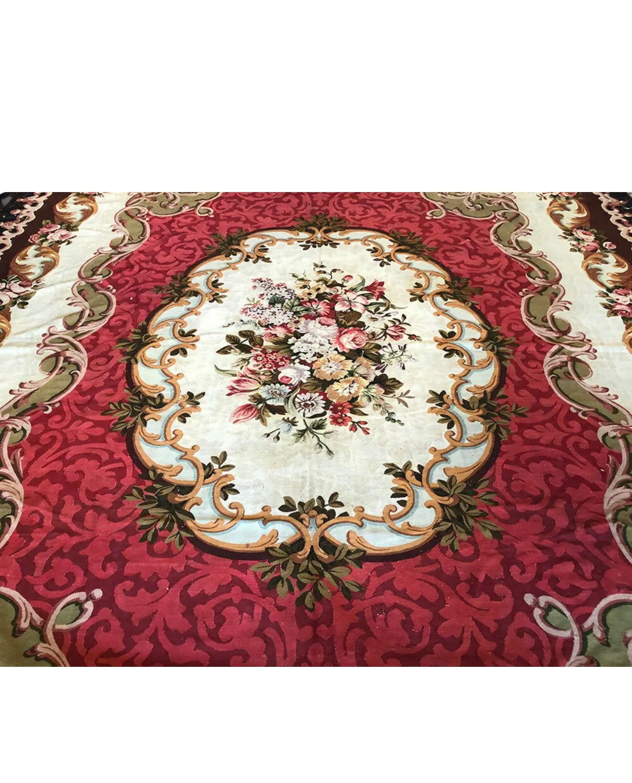 A 19th Century Palatial Size French Aubusson Flat Weave Rug